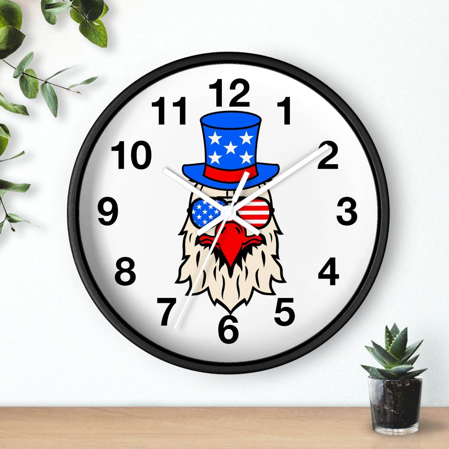 Funny USA Flag Wall Clock, Home decor gift, House Warming gift, New Home Gift, Patriotic gift - Giftsmojo