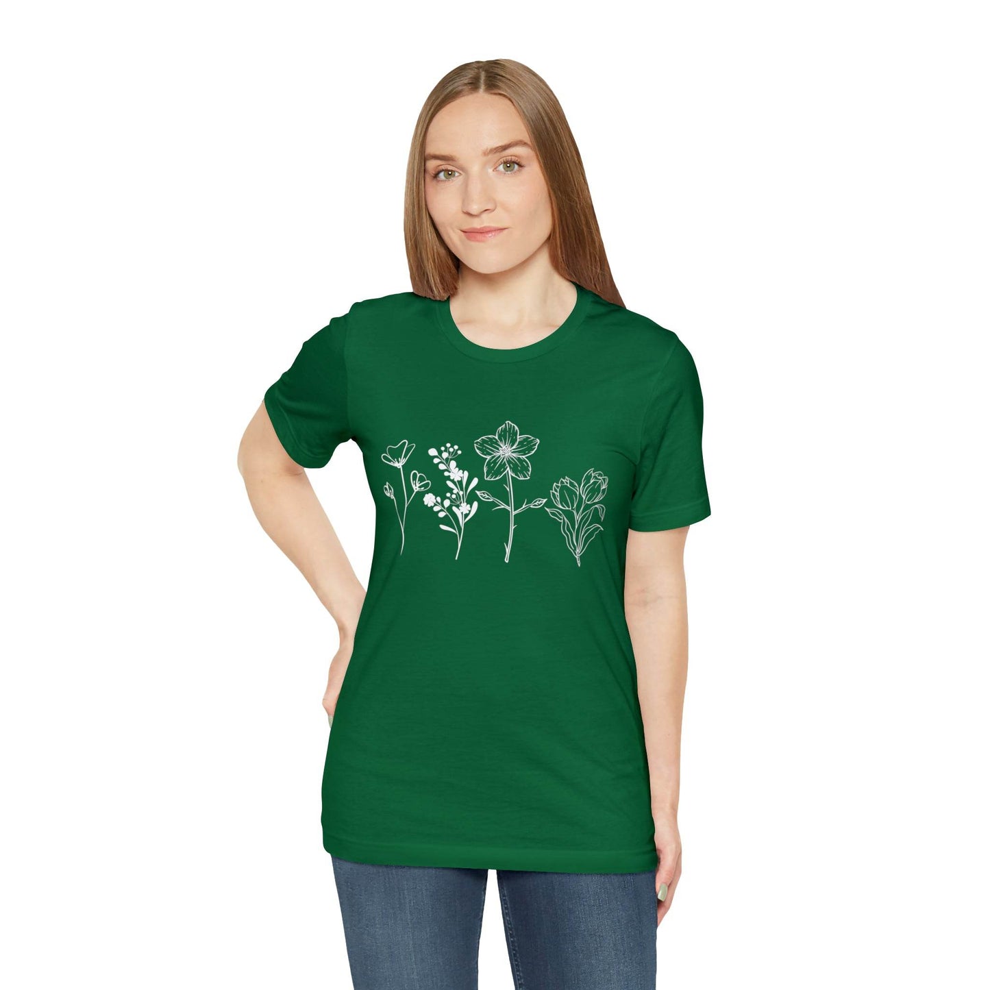 Wildflower Tshirt, Wild Flowers Shirt, Floral Tshirt, Flower Shirt, Gift for Women, Ladies Shirts, Best Friend Gift, Plant Mom shirt Garden - Giftsmojo