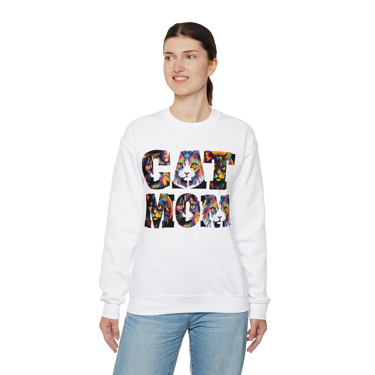 Vintage Cat Sweatshirt Cat Mom Sweatshirt Cat Crewneck Sweatshirt Cat Mom Gift Cat Lover Gift Animal Lover Cat Mama Shirt Cat Lover Sweater