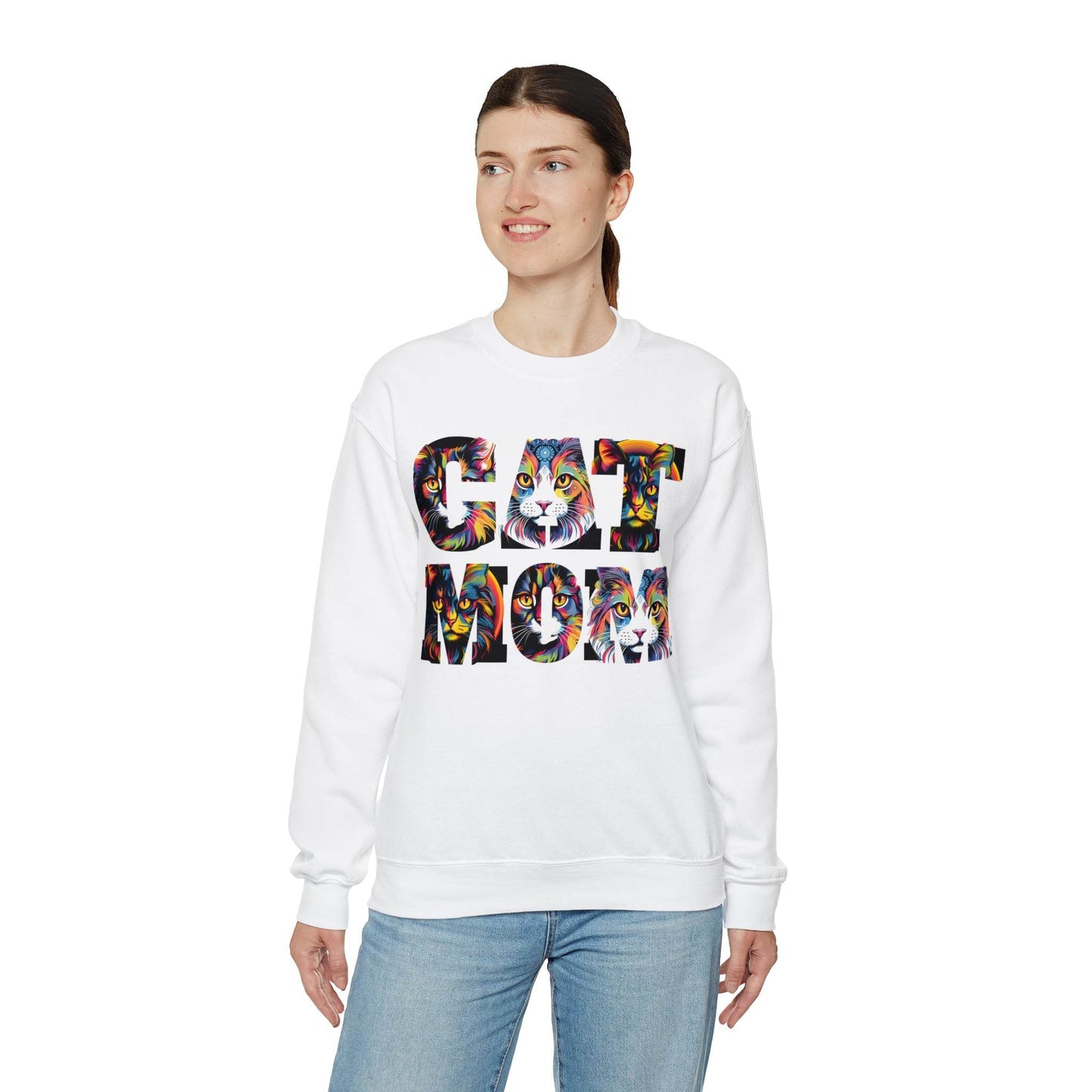 Vintage Cat Sweatshirt Cat Mom Sweatshirt Cat Crewneck Sweatshirt Cat Mom Gift Cat Lover Gift Animal Lover Cat Mama Shirt Cat Lover Sweater - Giftsmojo