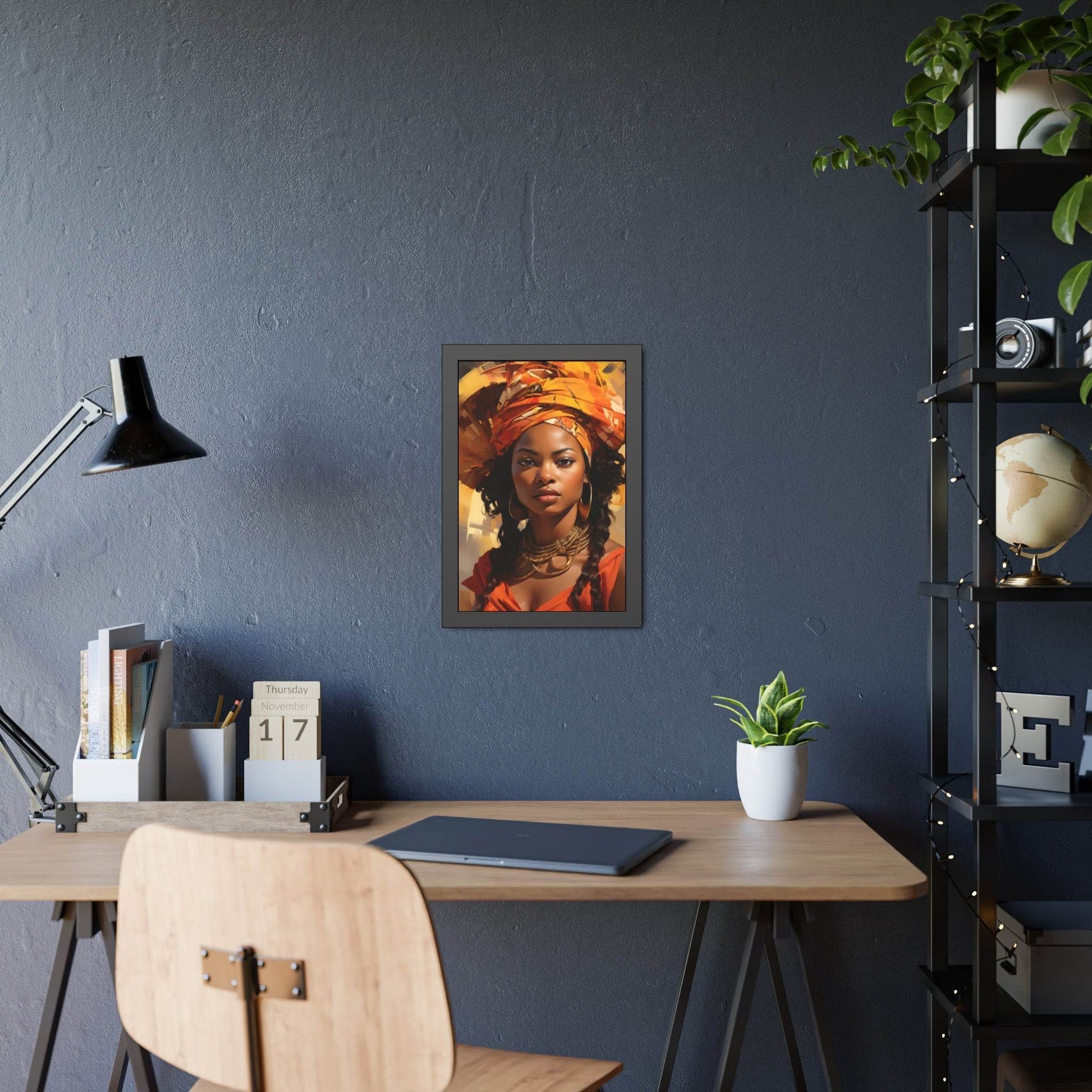 African Woman Framed Paper Posters - Giftsmojo