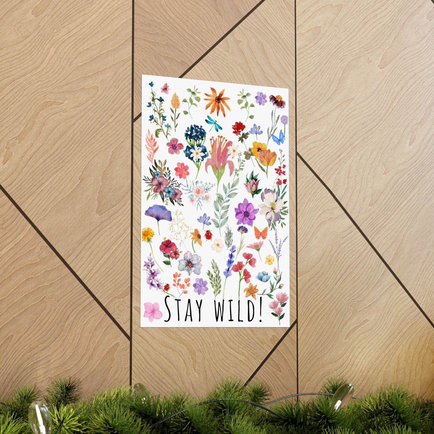 Wildflowers Watercolor Vertical Poster - Giftsmojo