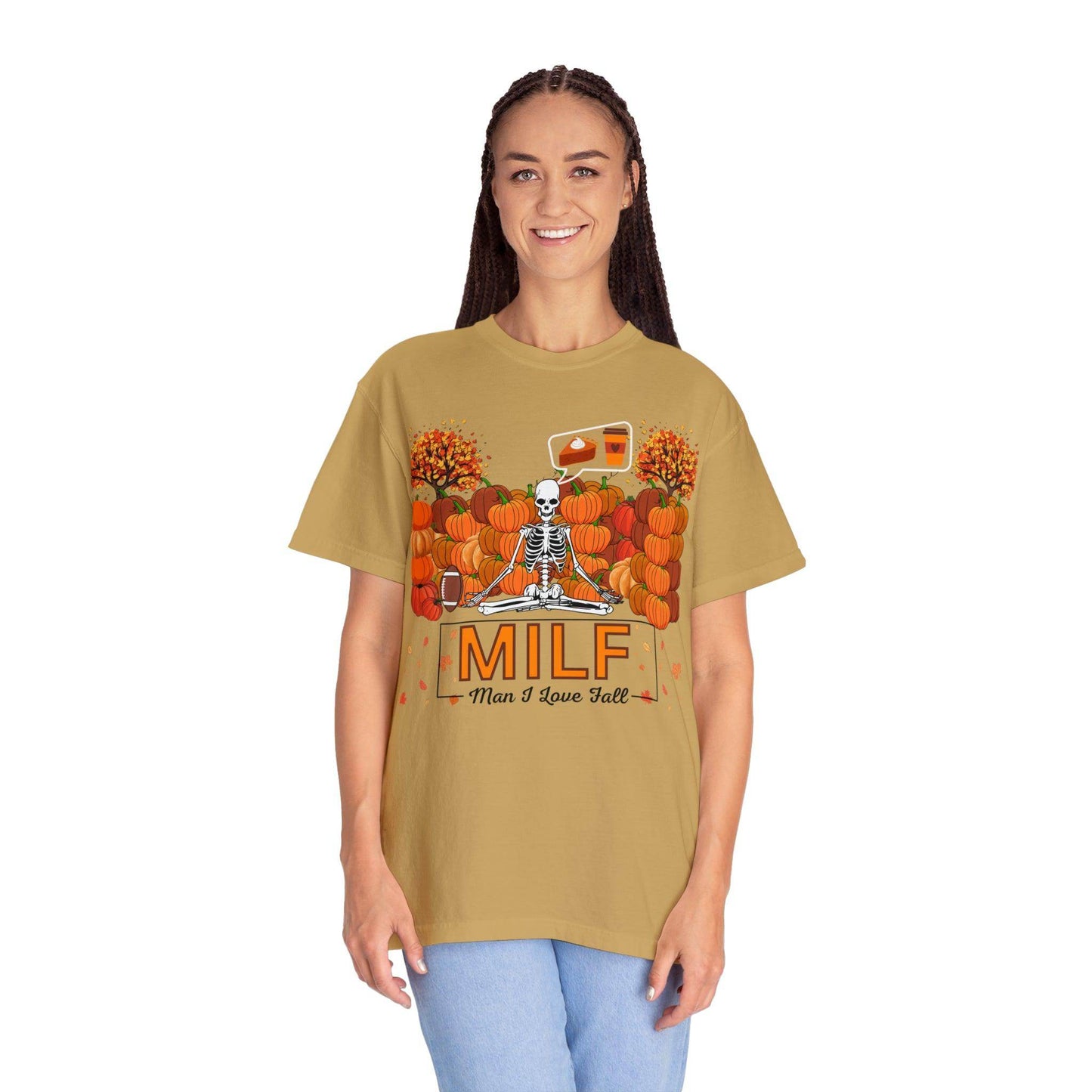 MILF Man I love Fall Gift for Fall Funny Fall Shirts Gift Pumpkin Comfort Colors Shirt - Giftsmojo
