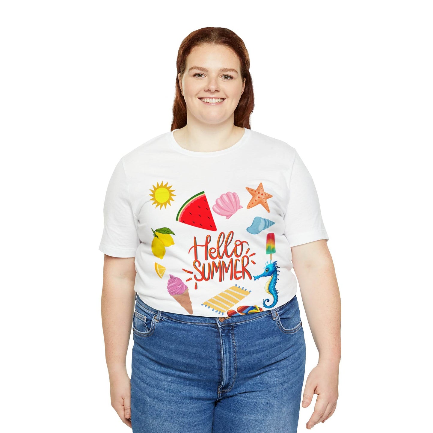 Hello Summer shirt, Summer shirts for women and men, Summer Casual Top Tee - Giftsmojo