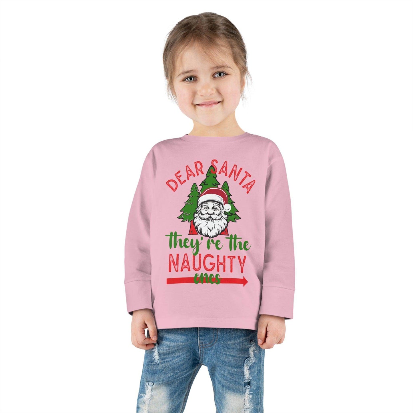 Kids Dear Santa They're The Naughty Ones Shirt For Christmas Shirt for Kids Christmas Outfit for Kids Santa Shirt - Giftsmojo