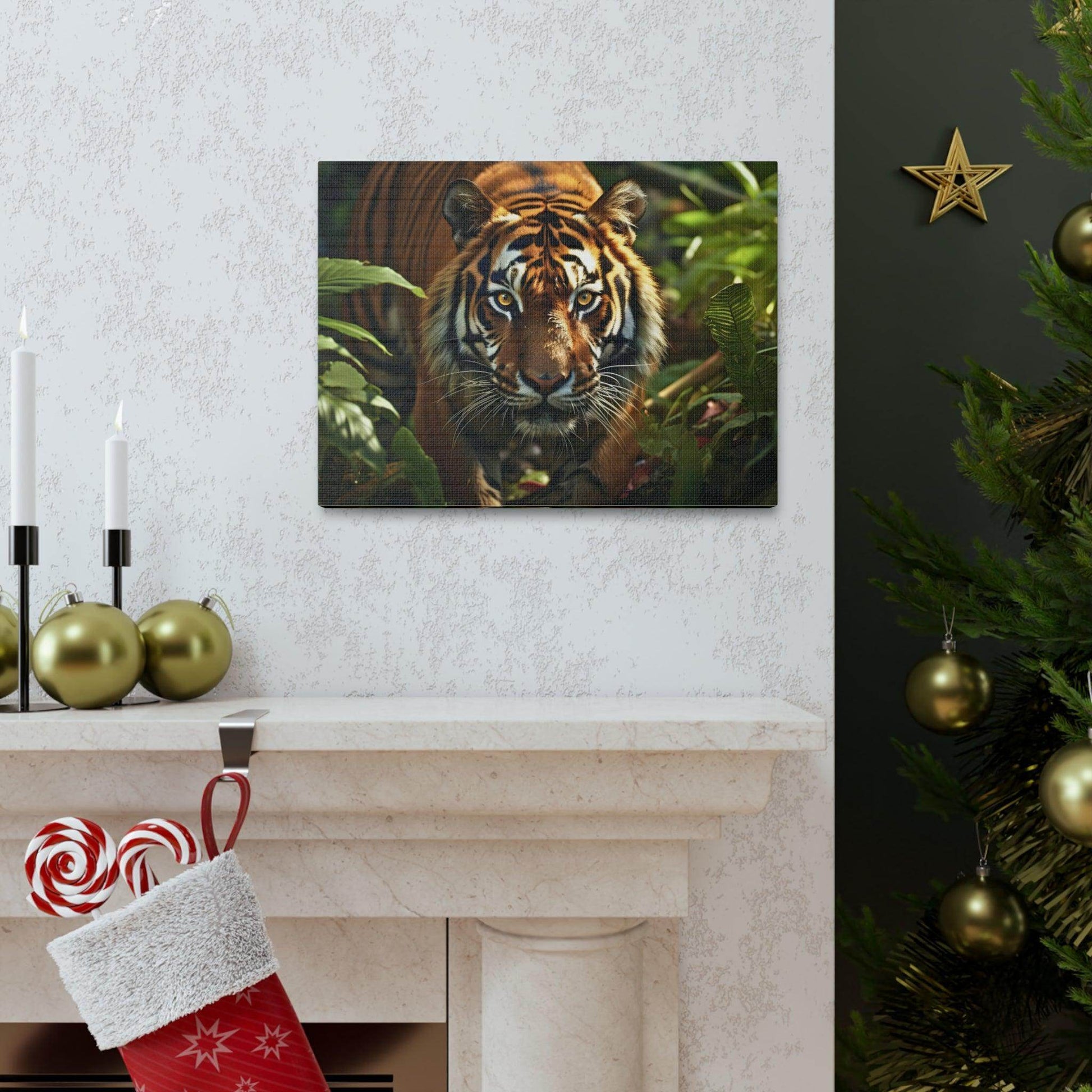 Tiger In Nature Art Canvas Gallery Wraps Tiger Print Large Canvas Art Animal Wall Art minimalist Wall Art Lover Gift - Giftsmojo