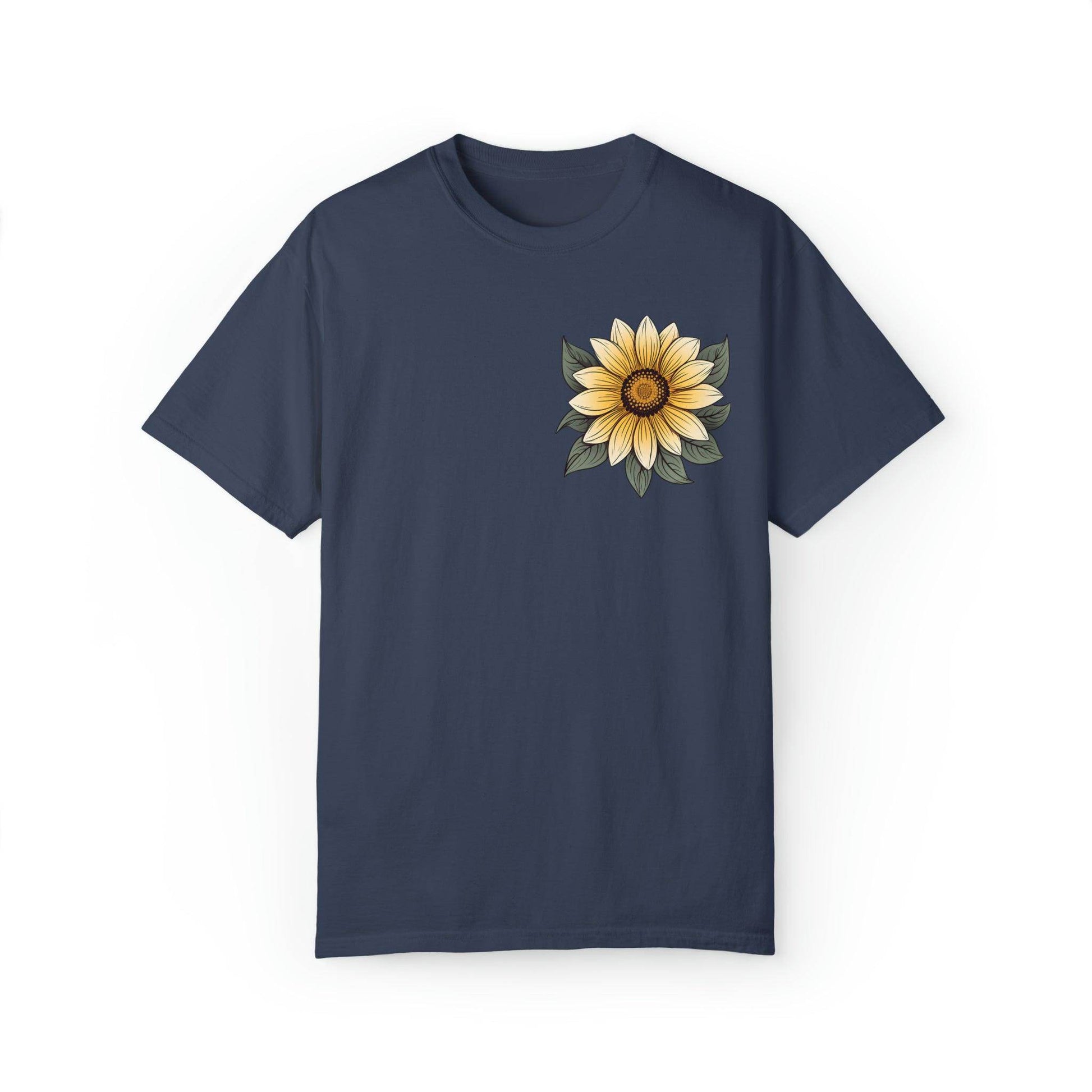 Sunflower Shirt Women Flower Shirt Aesthetic, Floral Graphic Tee Floral Shirt Flower T-shirt, Wild Flower Shirt Gift For Her Wildflower T-shirt - Giftsmojo