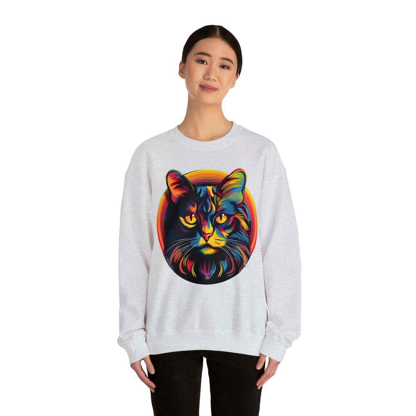 Vintage Cat Lover Sweater Retro Cat Sweatshirt Animal Lover Gift Cat Mom Gift Cat Lover Gift Cat Mom Sweatshirt Cat Crewneck Sweatshirt - Giftsmojo