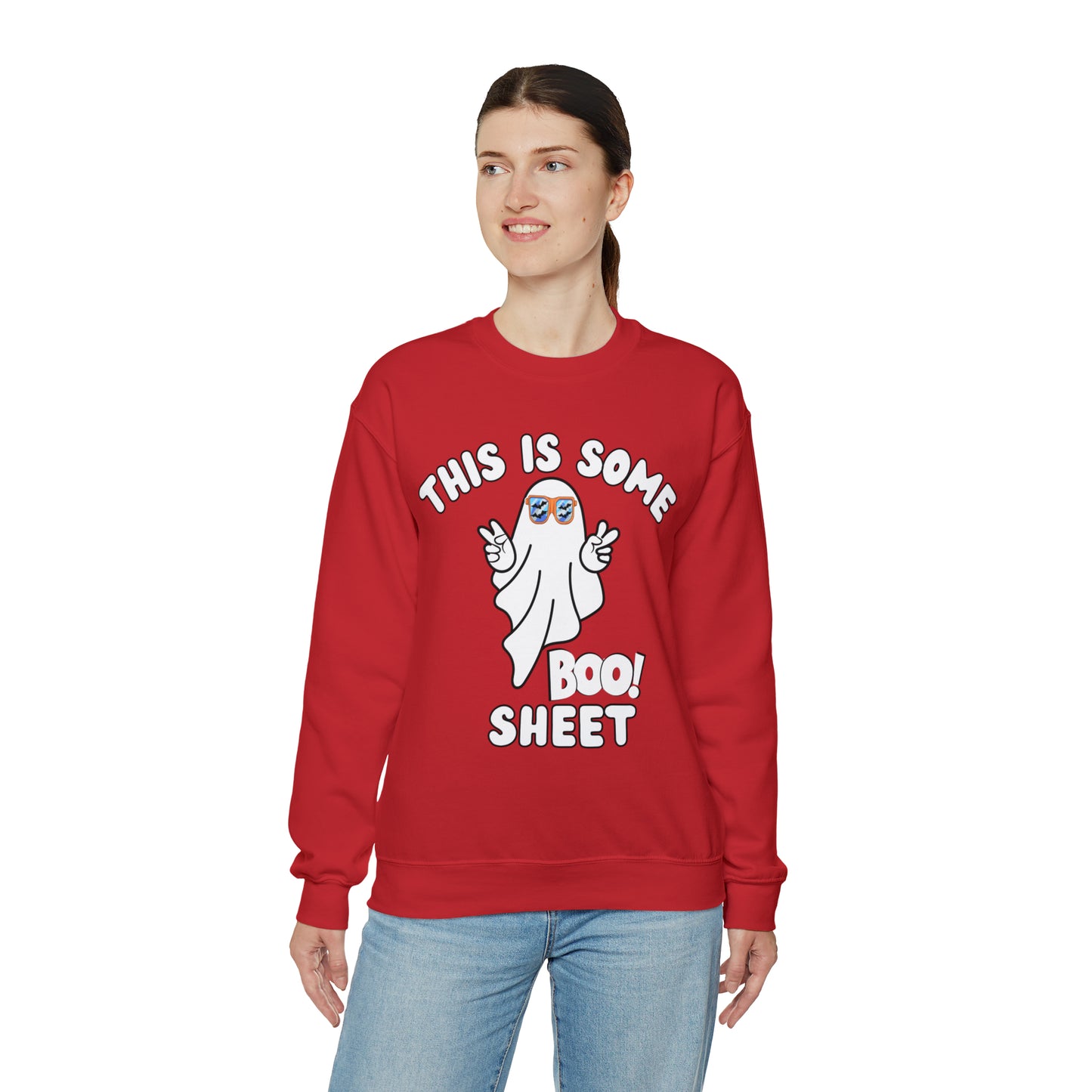 This Is Some Boo Sheet Ghost Sweatshirt Cute Ghost Sweatshirt Boo Ghost Sweatshirt Gift Shirt Funny Halloween Shirt Spooky Season Shirt