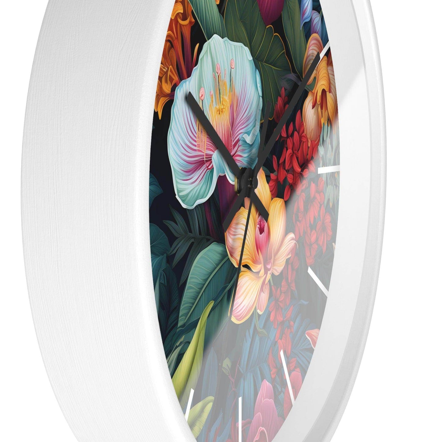 Wild Flower Wall Clock Flower Wall Clocks Home Clock Spring Clock Floral Clock Home Decor - Giftsmojo