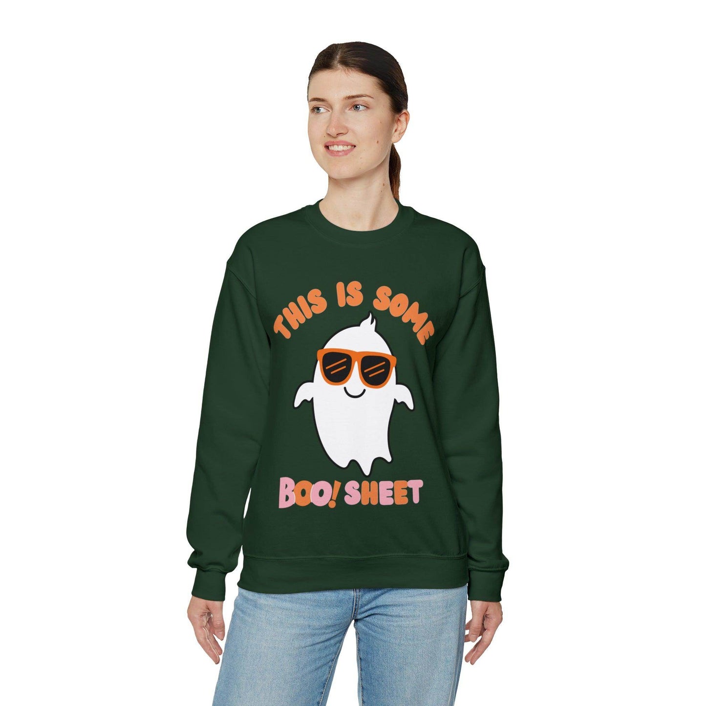 This Is Some Boo Sheet Ghost Sweatshirt Cute Ghost Sweatshirt Boo Ghost Sweatshirt Gift Shirt Funny Halloween Shirt Spooky Season Shirt - Giftsmojo