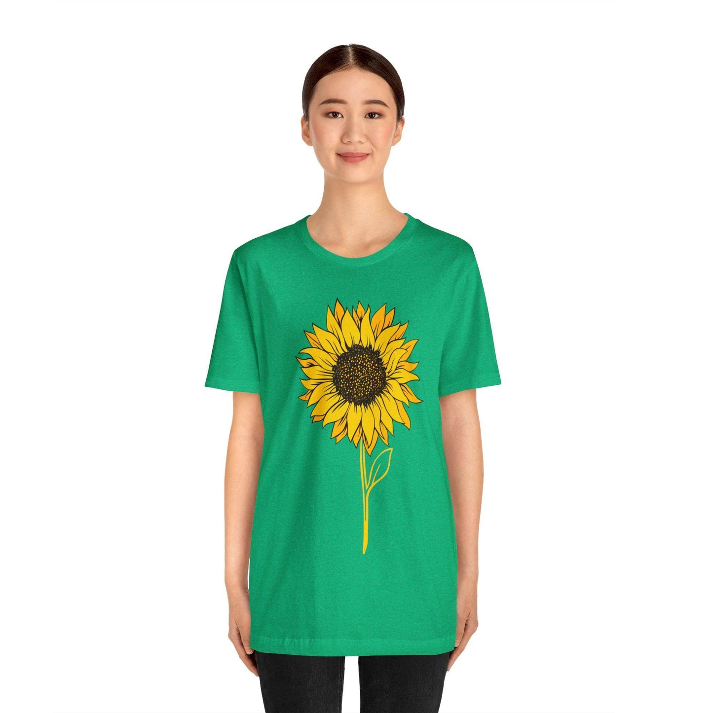 Sunflower Shirt, Floral Tee Shirt, Flower Shirt, Garden Shirt, Womens Fall Summer Shirt Sunshine Tee, Gift for Gardener, Nature love T shirt - Giftsmojo