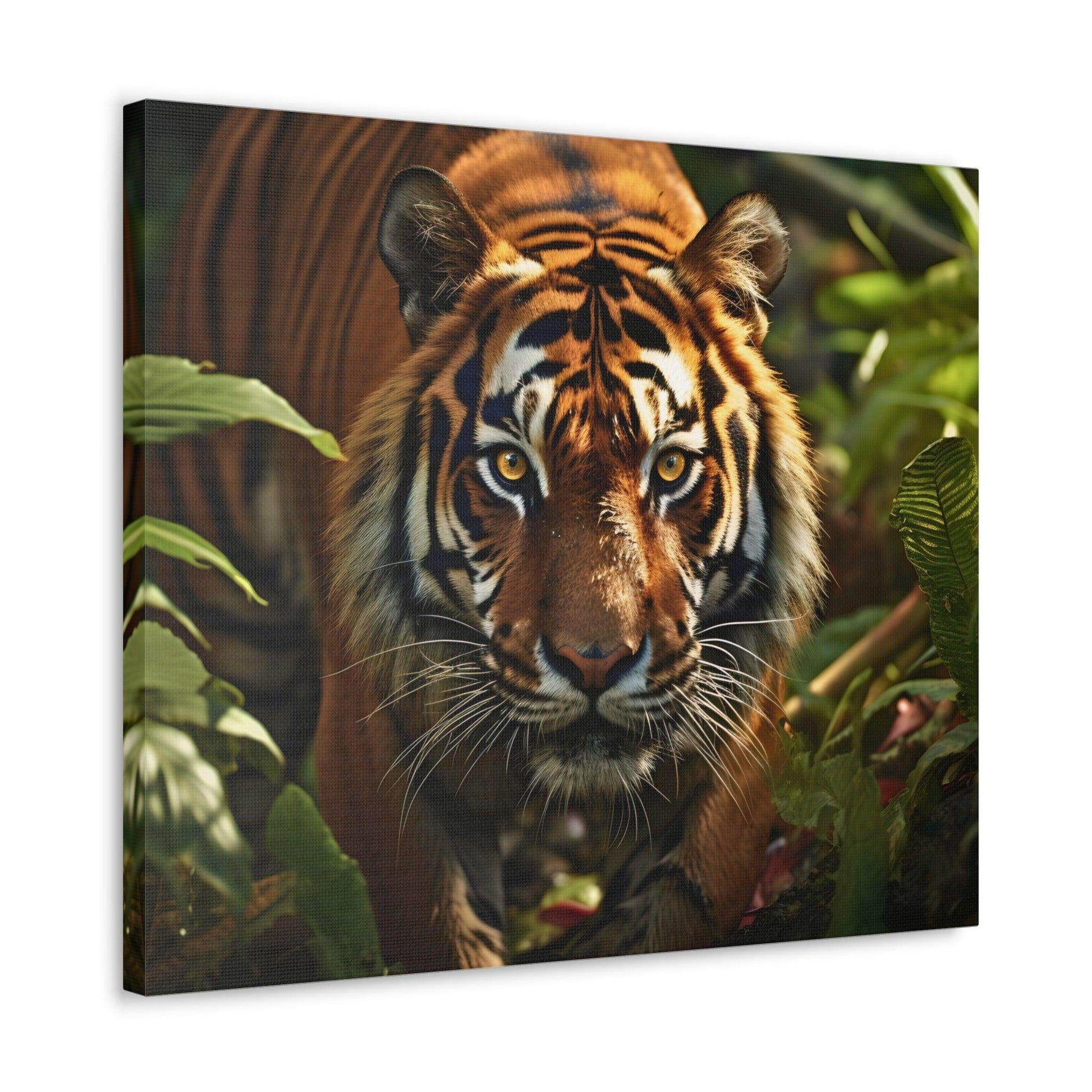 Tiger In Nature Art Canvas Gallery Wraps Tiger Print Large Canvas Art Animal Wall Art minimalist Wall Art Lover Gift - Giftsmojo