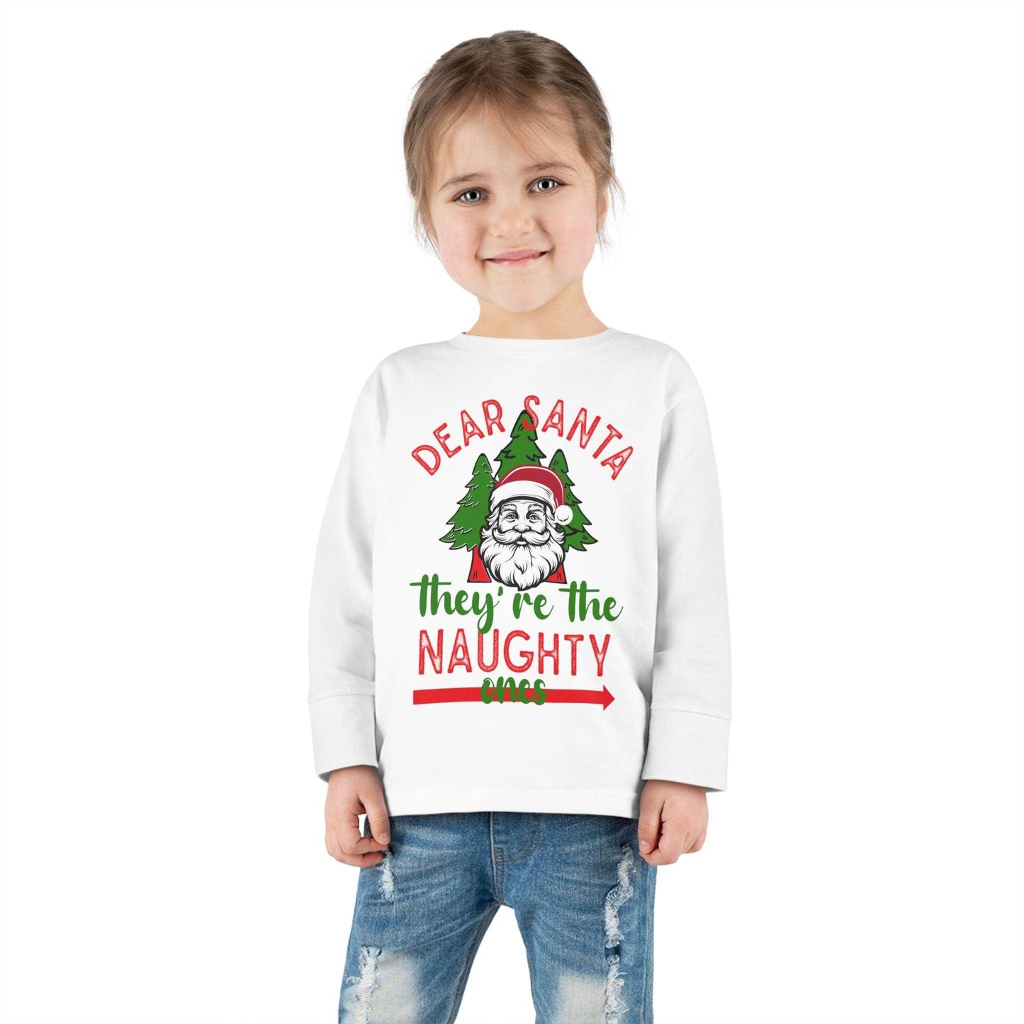 Kids Dear Santa They're The Naughty Ones Shirt For Christmas Shirt for Kids Christmas Outfit for Kids Santa Shirt - Giftsmojo