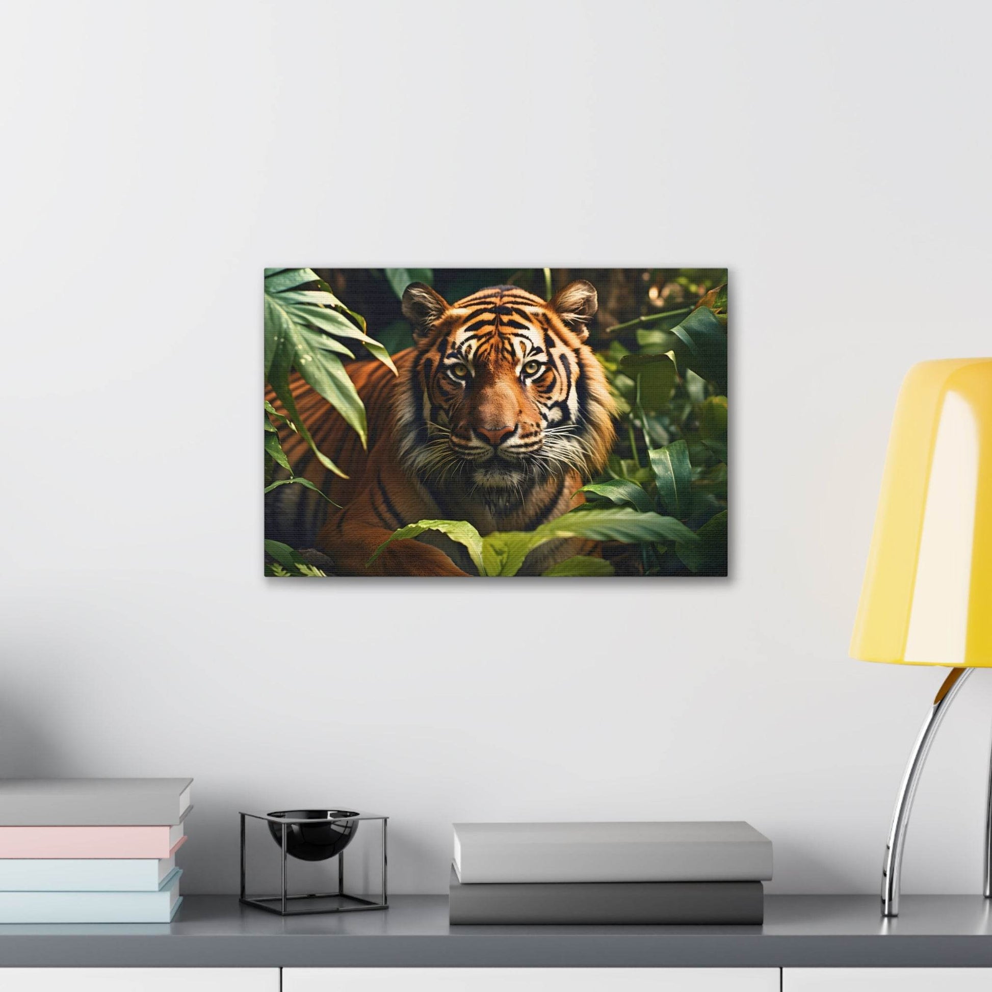 Tiger In Nature Art Canvas Gallery Wraps Tiger Print Large Canvas Art Animal Wall Art minimalist Wall Art Lover Gift - Giftsmojo