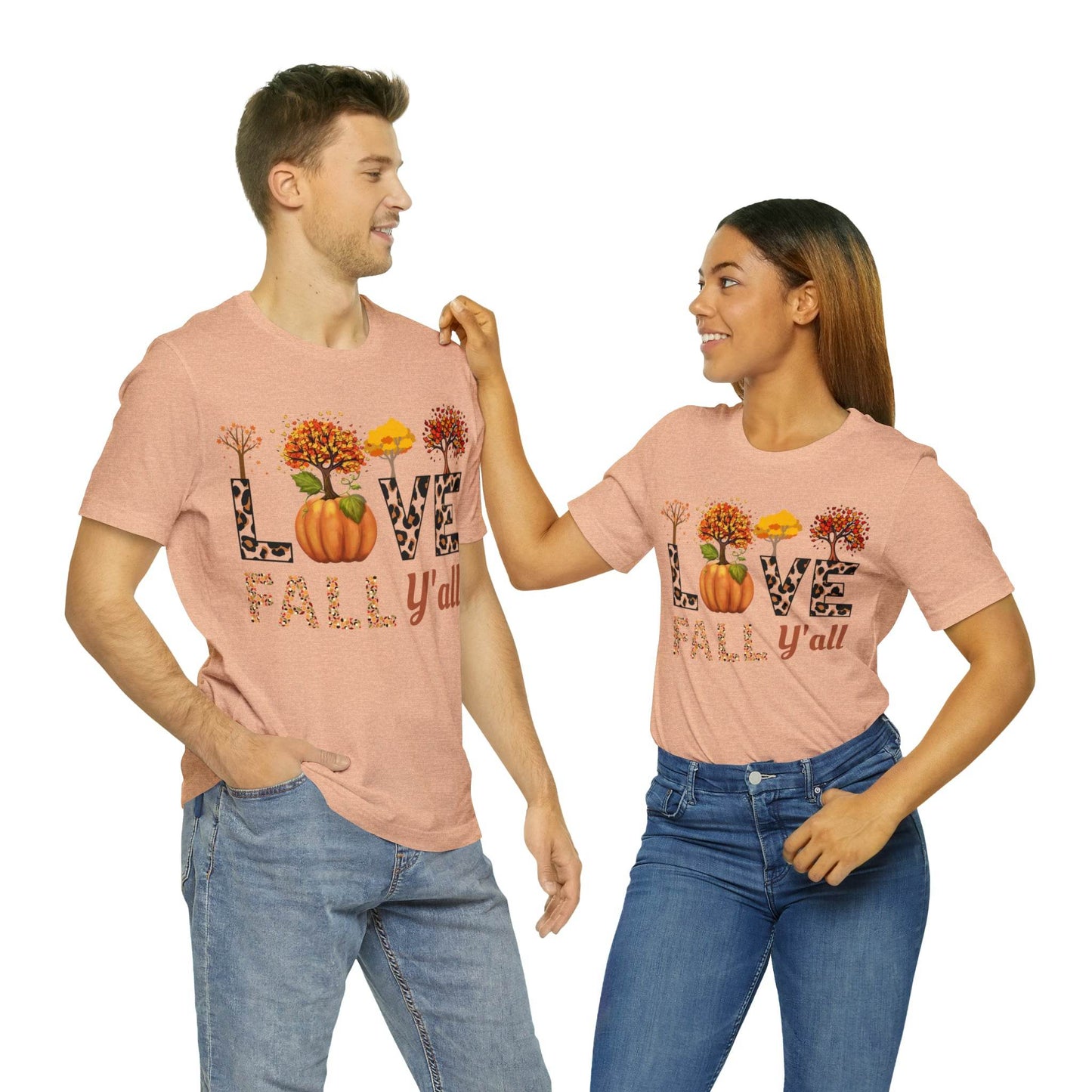 Leopard Print Love Fall Y'all, Fall shirt, Fall lover gift - Giftsmojo