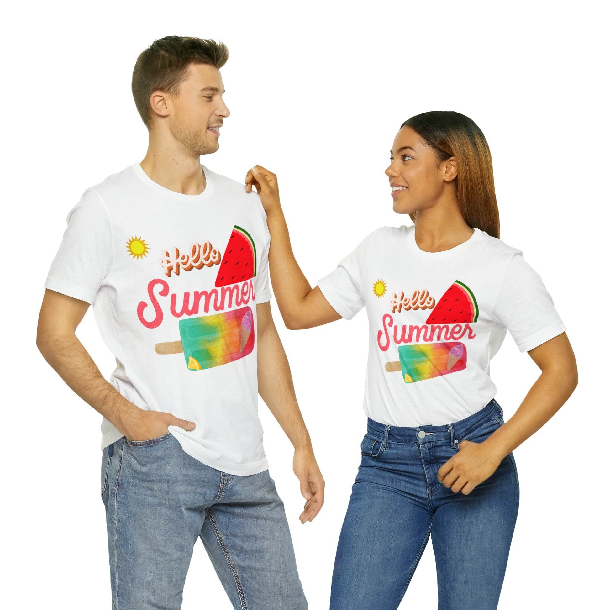 Hello Summer Shirt, Hello Summer, Summer shirts for women and men, Funny Shirt, Summer Vibes, Trendy Fashion, Summertime Fun - Giftsmojo