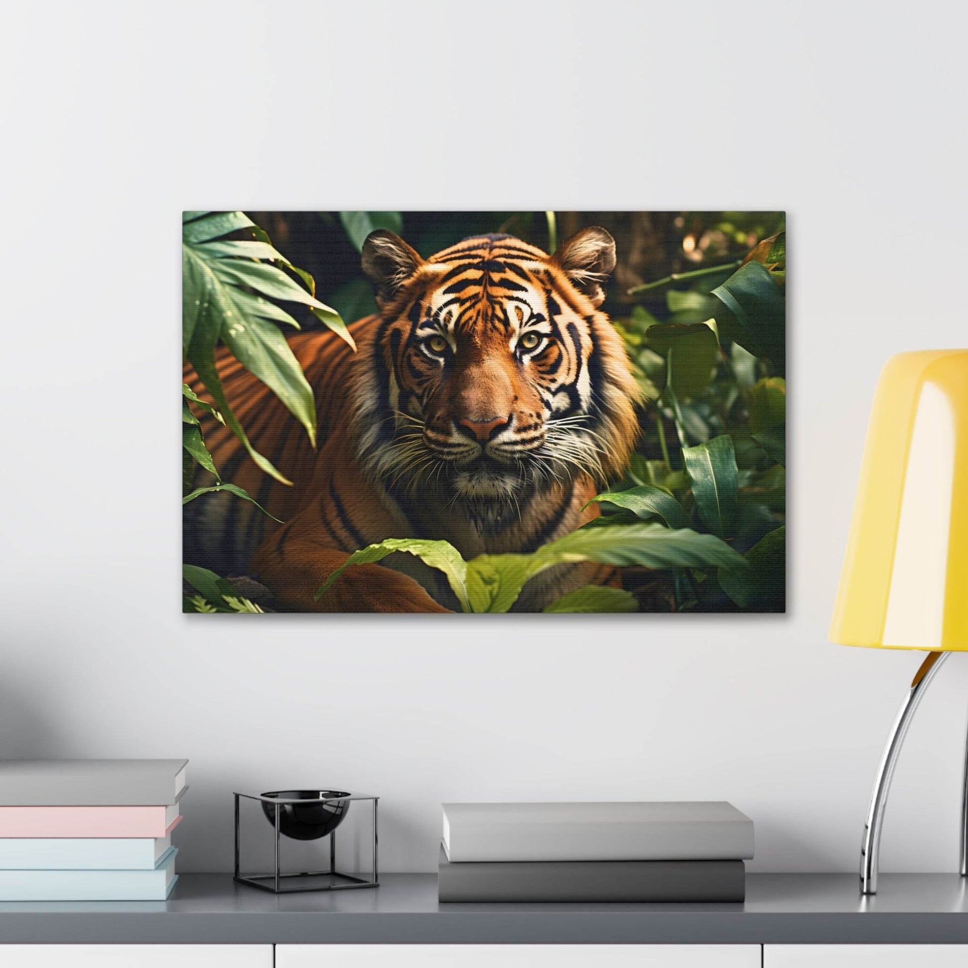 Tiger In Nature Art Canvas Gallery Wraps Tiger Print Large Canvas Art Animal Wall Art minimalist Wall Art Lover Gift - Giftsmojo
