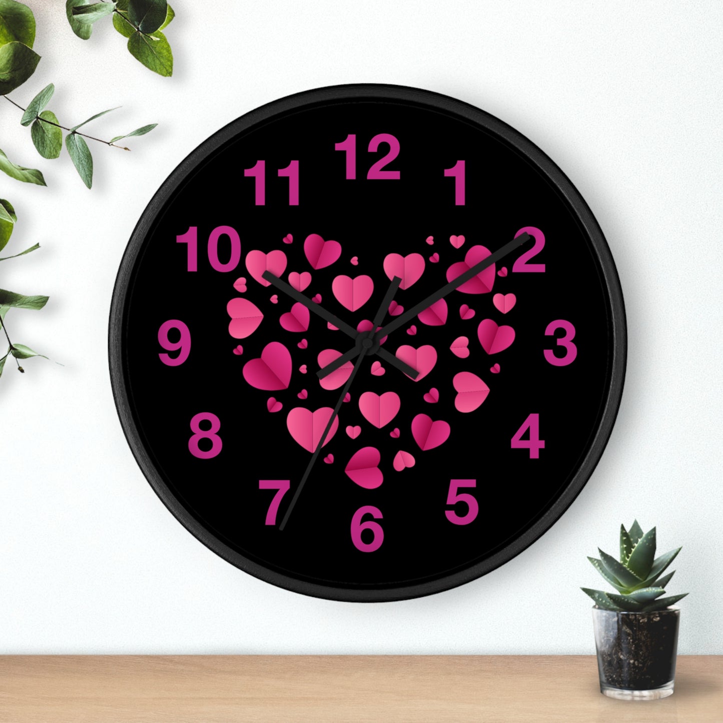 Heart Wall Clock Love Clock Romantic Home Decor