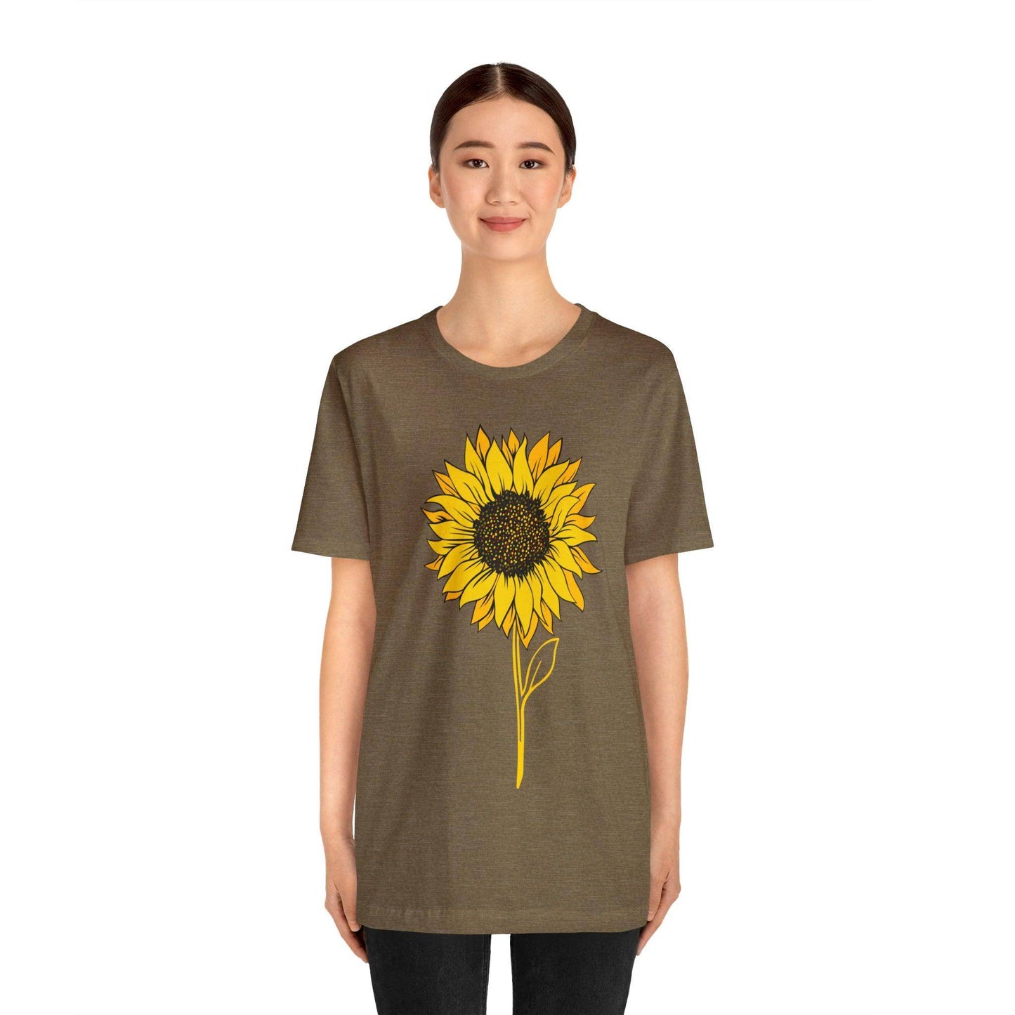 Sunflower Shirt, Floral Tee Shirt, Flower Shirt, Garden Shirt, Womens Fall Summer Shirt Sunshine Tee, Gift for Gardener, Nature love T shirt - Giftsmojo