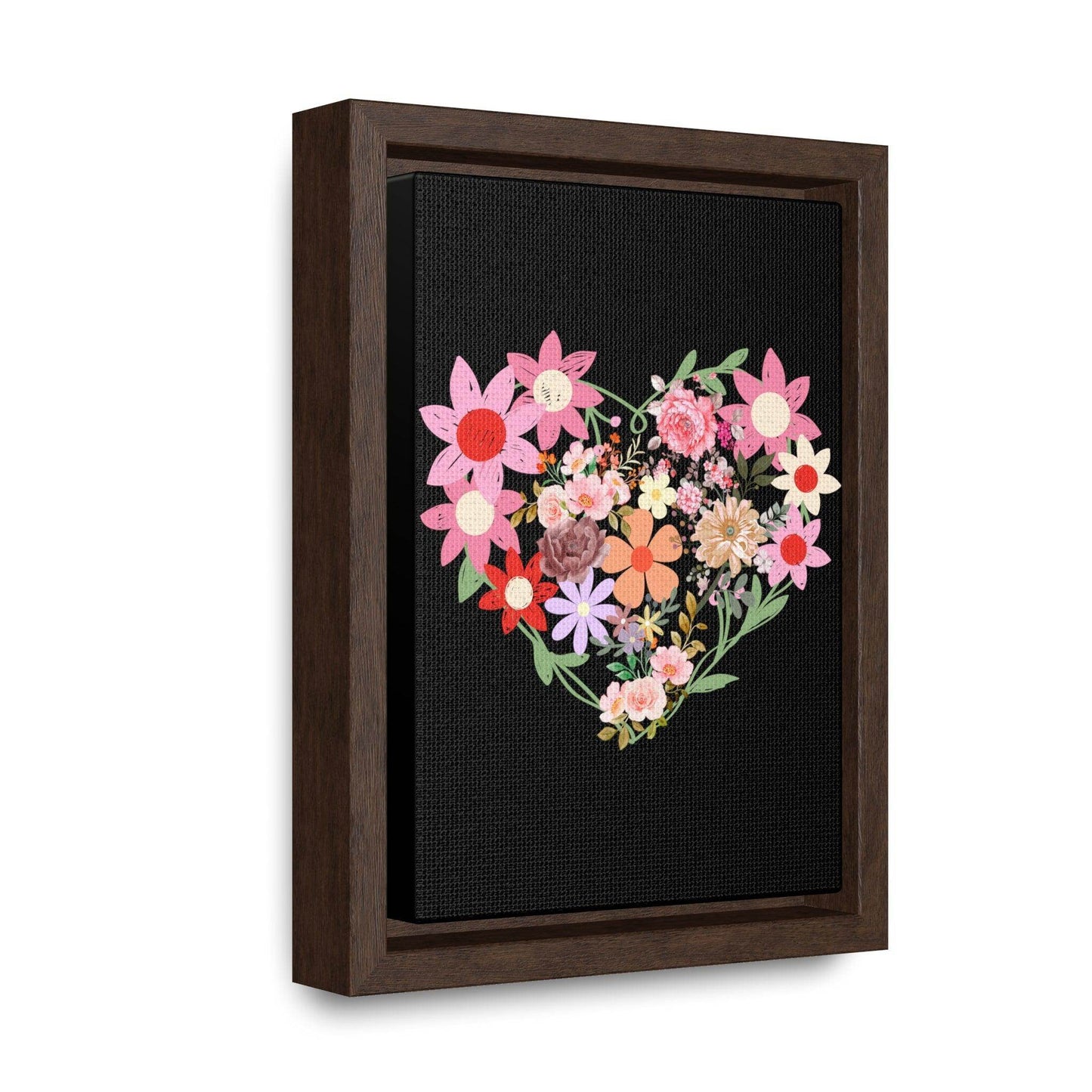 Wild Flower Heart Gallery Canvas Wraps, Home decorations, New house gift, Wall art, Home decor gift, house warming gift, home gifts, - Giftsmojo