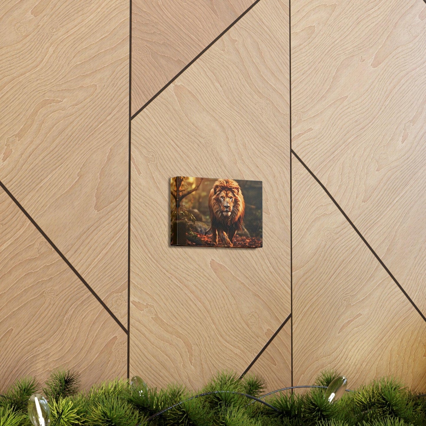Wounded Lion In Nature Art Canvas Gallery Wraps Lion Print Large Canvas Art Animal Wall Art minimalist Wall Art Lover Gift