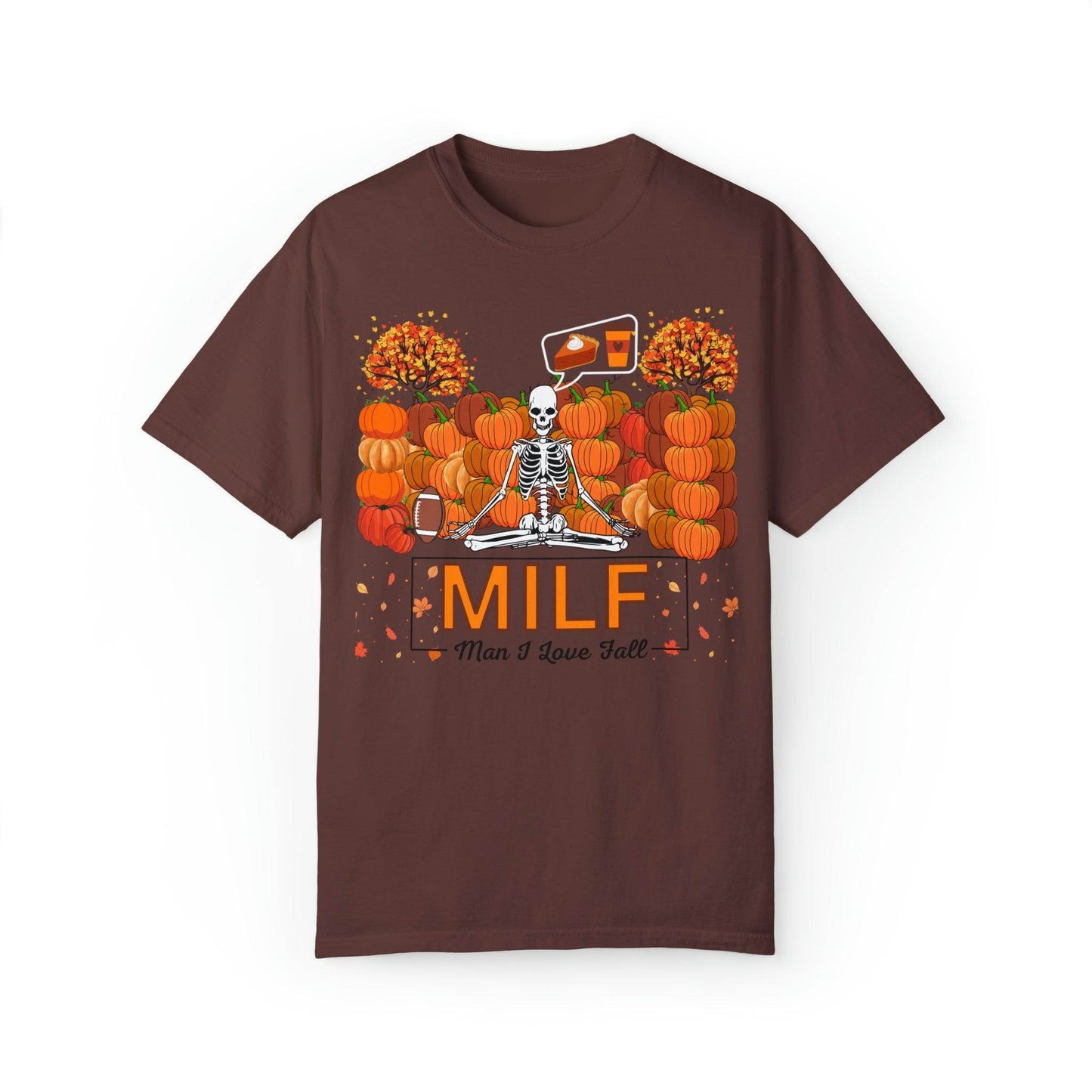 MILF Man I love Fall Gift for Fall Funny Fall Shirts Gift Pumpkin Comfort Colors Shirt - Giftsmojo