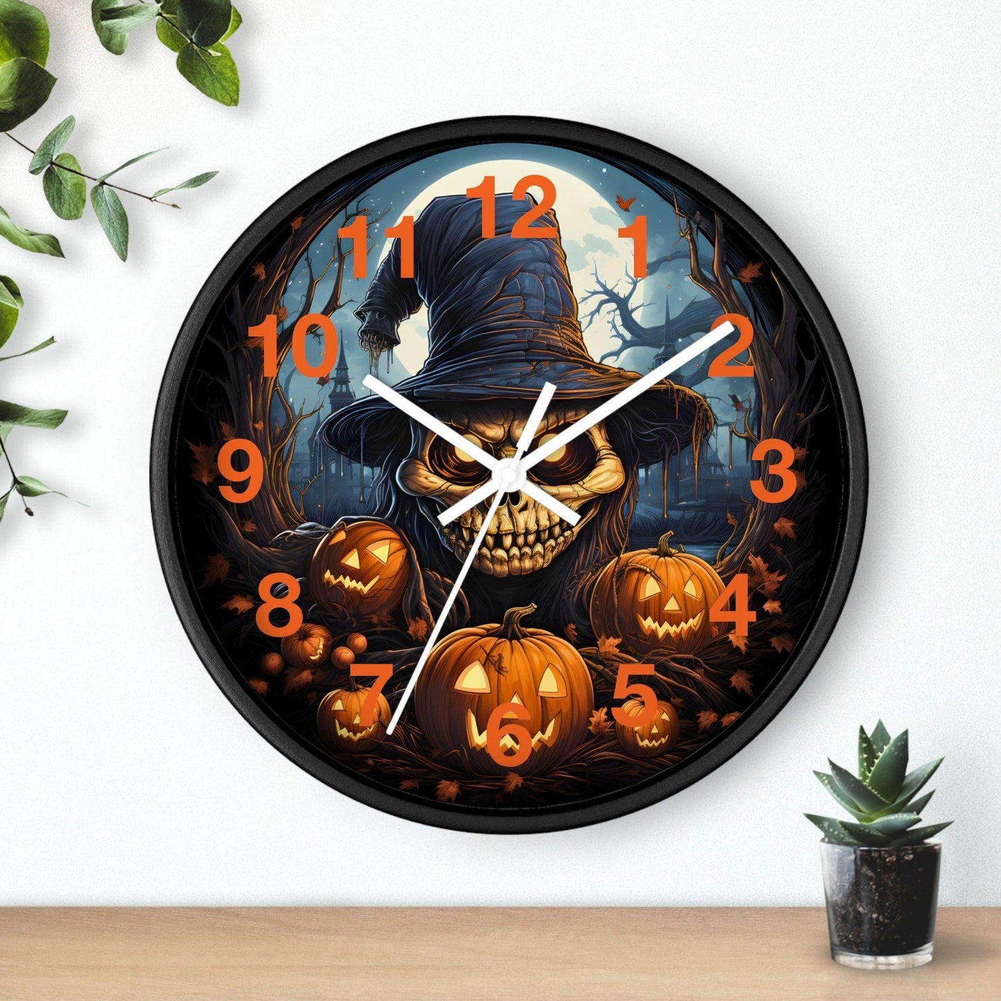 Halloween Ghost Wall Clock Home Decor Halloween Wall Clocks Halloween Clock Fall Clock Halloween Decor - Giftsmojo