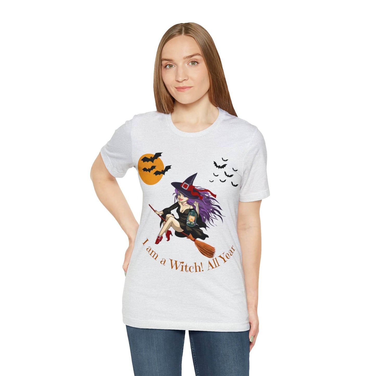 I am a witch All year Halloween Shirt,Vintage Witch Shirts Funny Witch Shirt Halloween Clothes Halloween Vibes Halloween Retro Halloween Outfit - Giftsmojo
