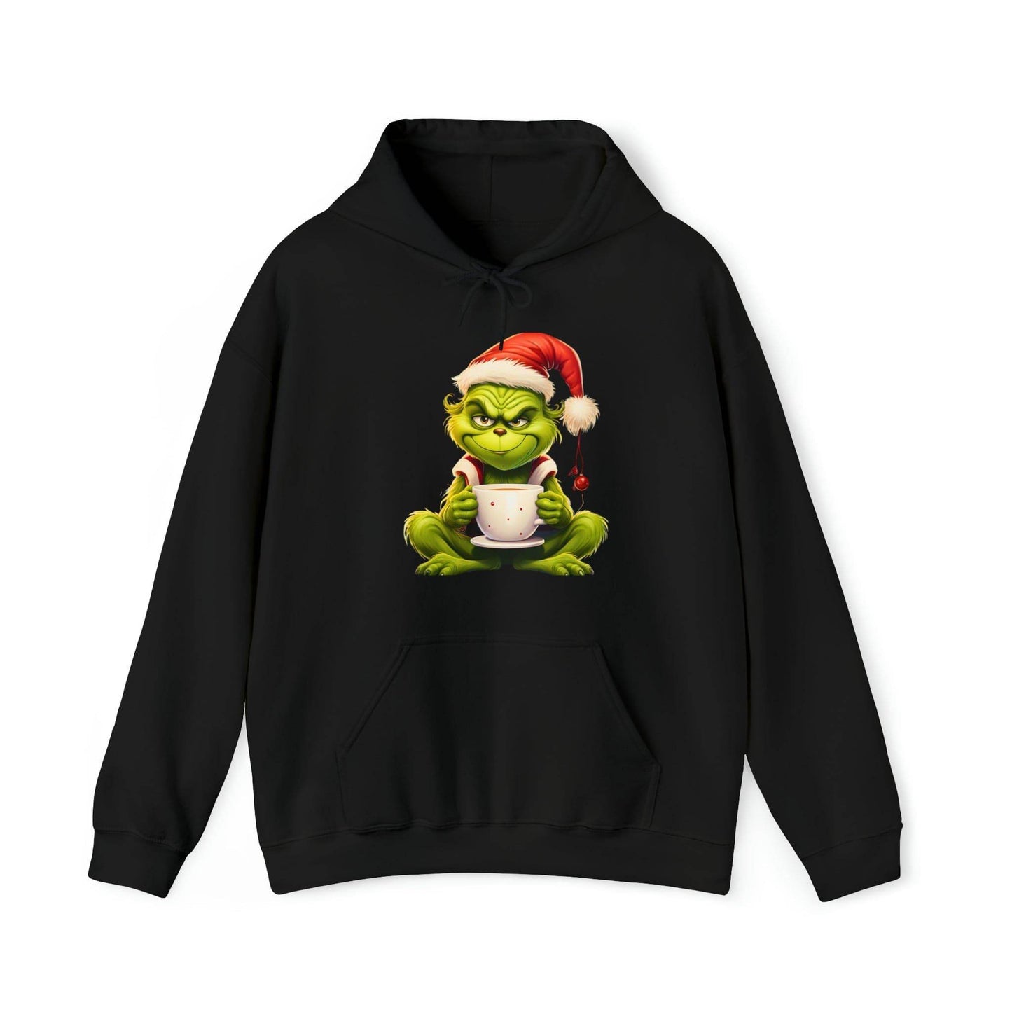 Funny Grinch Hooded Sweatshirt Grinch Christmas Sweatshirt Christmas Sweater Truck Pullover Christmas Tree Sweat Pine Tree Pullover Grinch With a Mug - Giftsmojo