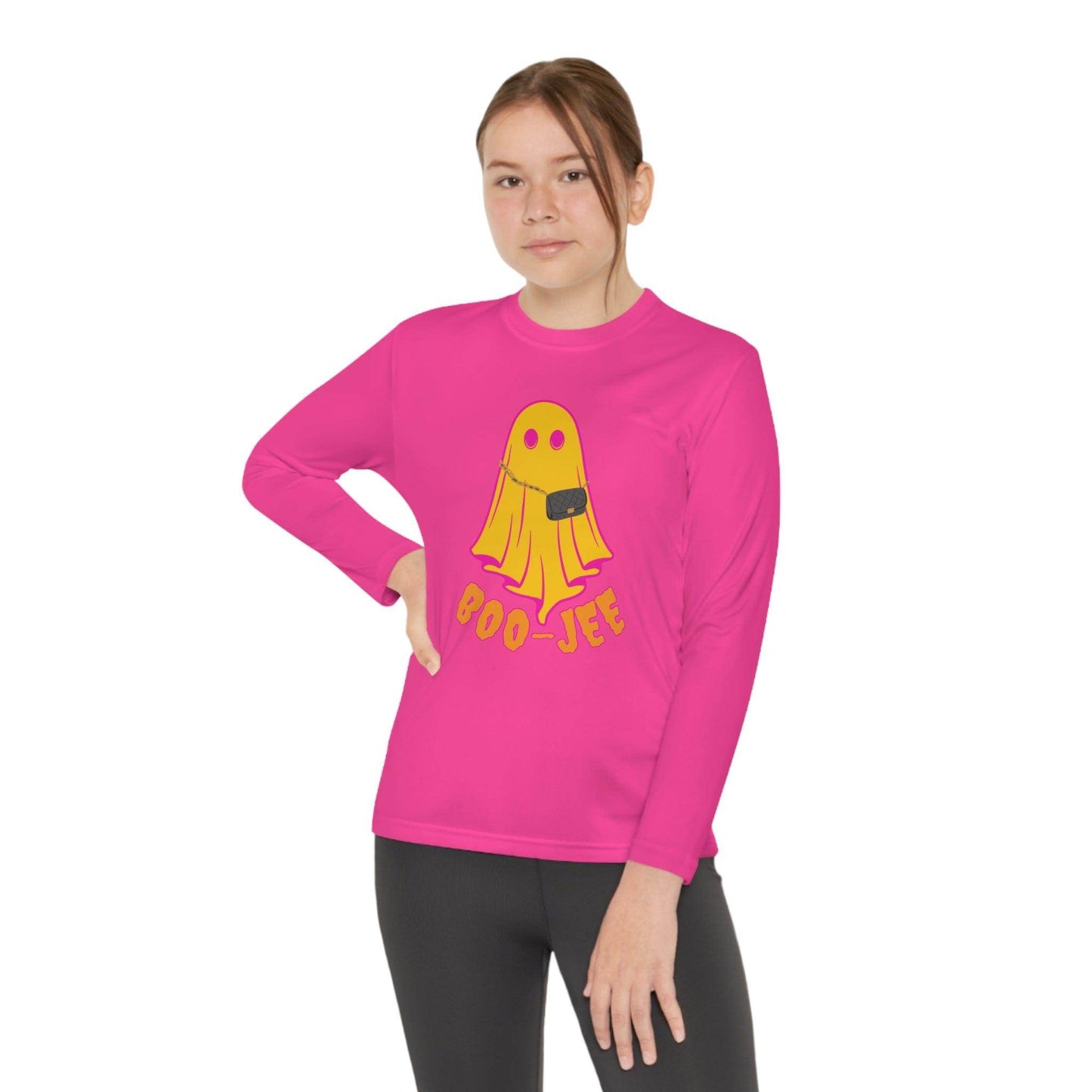 Boo-jee Costume Youth Halloween Costume Long Sleeve Competitor Tee Boojee Halloween Boujee - Giftsmojo