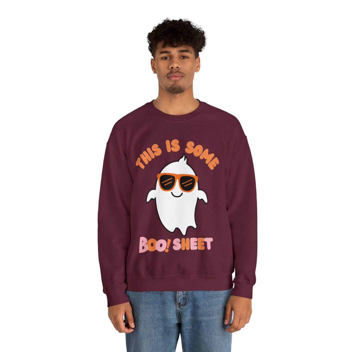 This Is Some Boo Sheet Ghost Sweatshirt Cute Ghost Sweatshirt Boo Ghost Sweatshirt Gift Shirt Funny Halloween Shirt Spooky Season Shirt - Giftsmojo