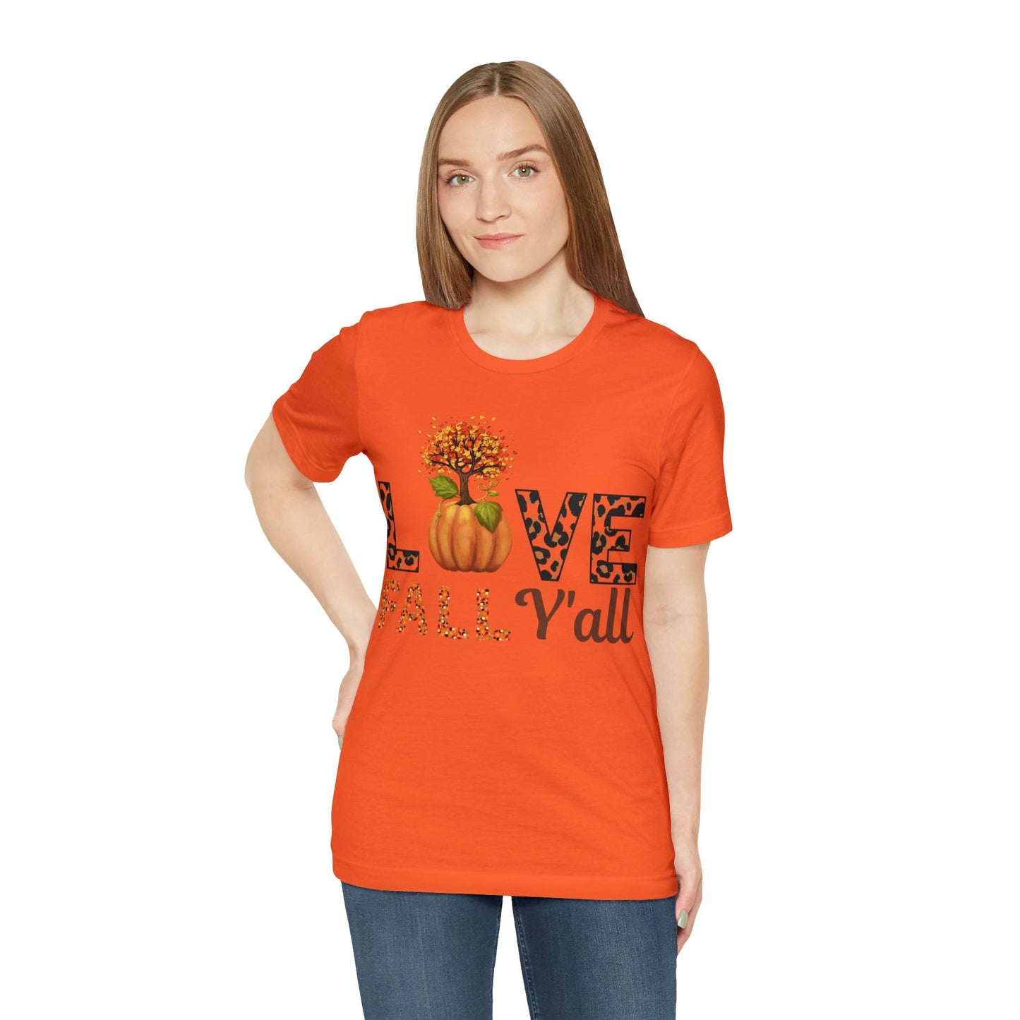 Leopard Print Love Fall Y'all shirt, Autumn Shirt, Fall shirt, Fall Gift - Giftsmojo