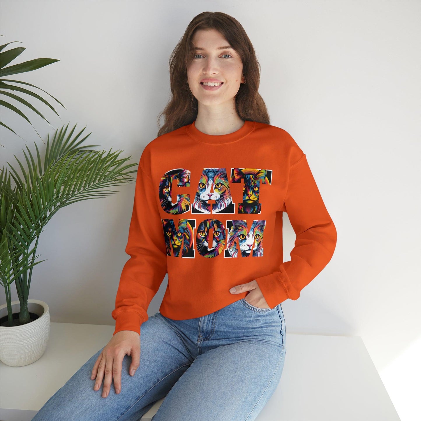 Vintage Cat Sweatshirt Cat Mom Sweatshirt Cat Crewneck Sweatshirt Cat Mom Gift Cat Lover Gift Animal Lover Cat Mama Shirt Cat Lover Sweater