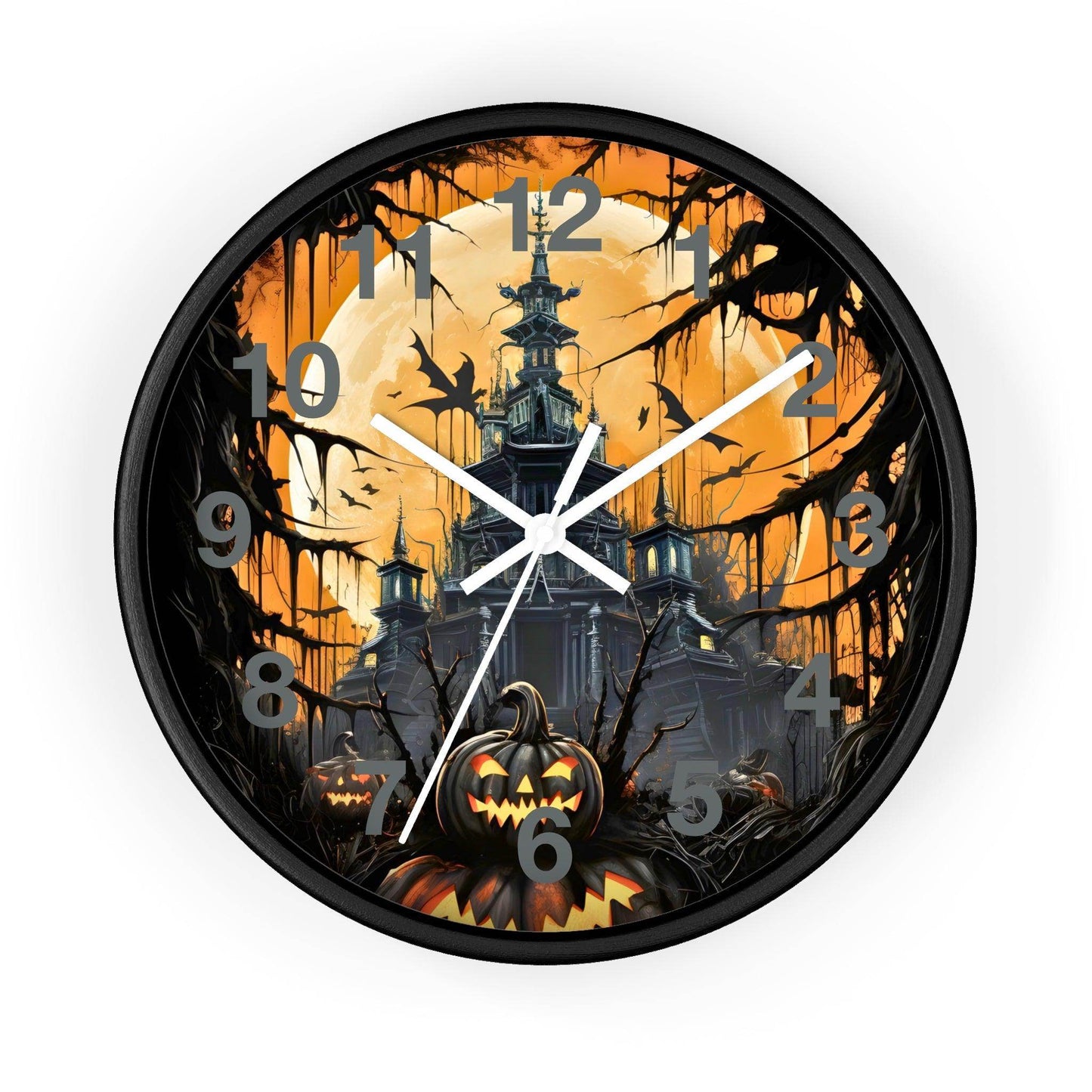 Halloween Ghost Wall Clock Halloween Wall Clocks Halloween Clock Fall Clock Halloween Decor - Giftsmojo
