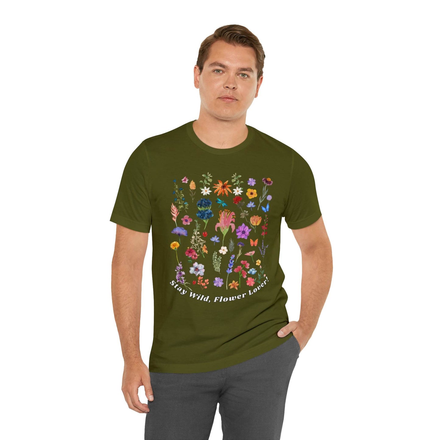 Wildflower Tshirt Flowers Shirt Floral Tshirt Flower Shirt Gift for Women - Ladies Shirts Best Friend Gift, Plant Mom Stay Wild flower lover - Giftsmojo