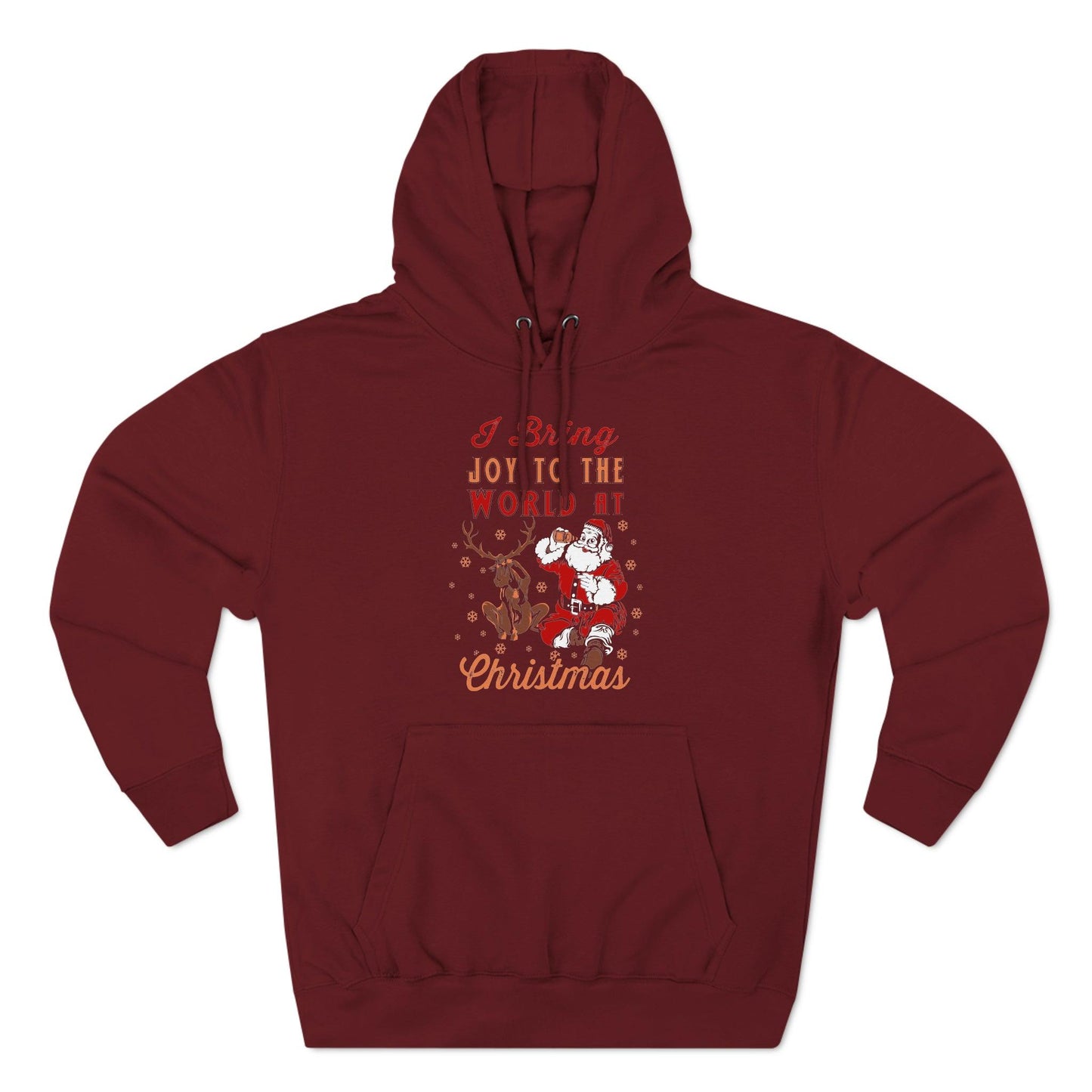 I bring Joy to the World at Christmas Unisex Premium Pullover Hoodie - Giftsmojo