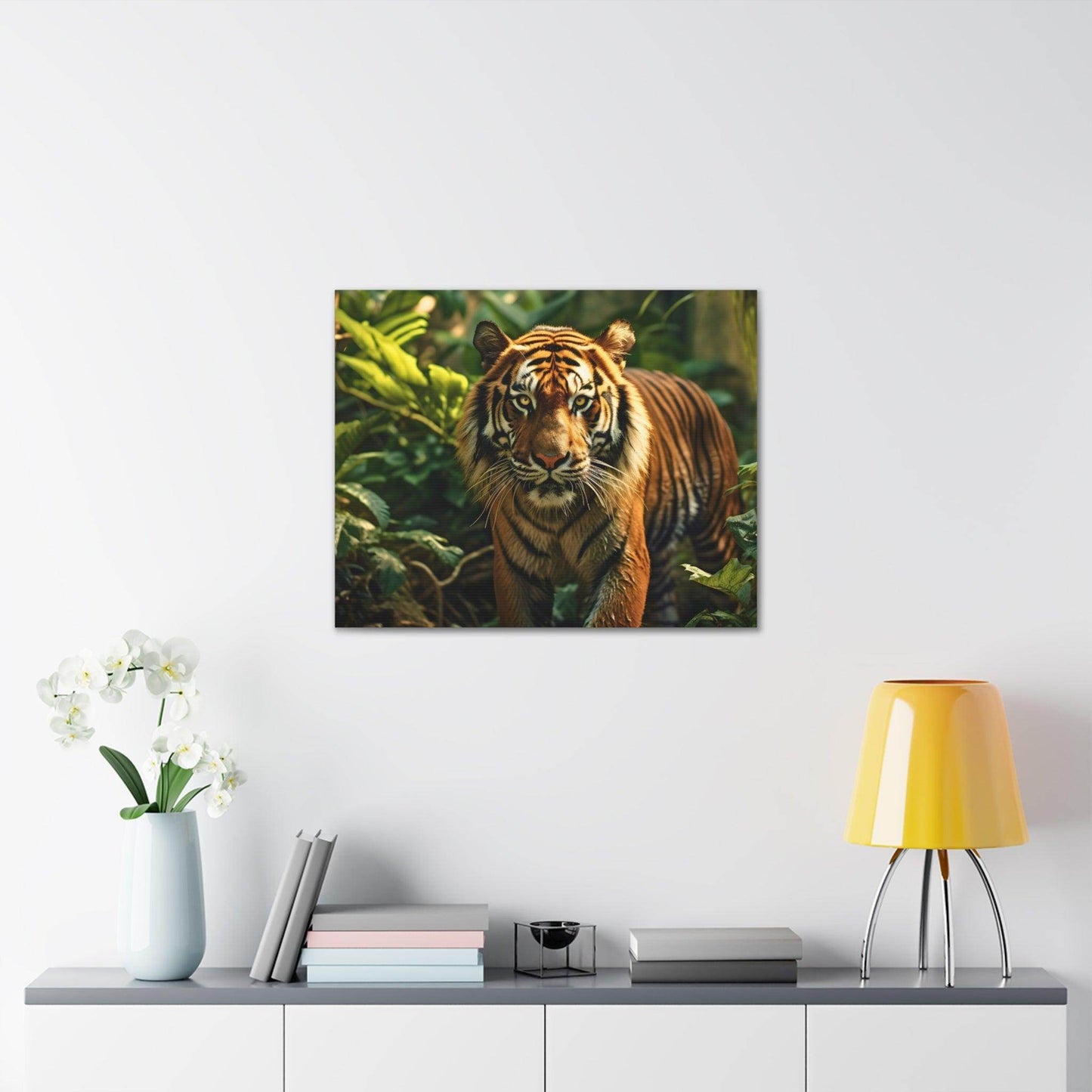 Tiger In Nature Art Canvas Gallery Wraps Tiger Print Large Canvas Art Animal Wall Art minimalist Wall Art Lover Gift - Giftsmojo