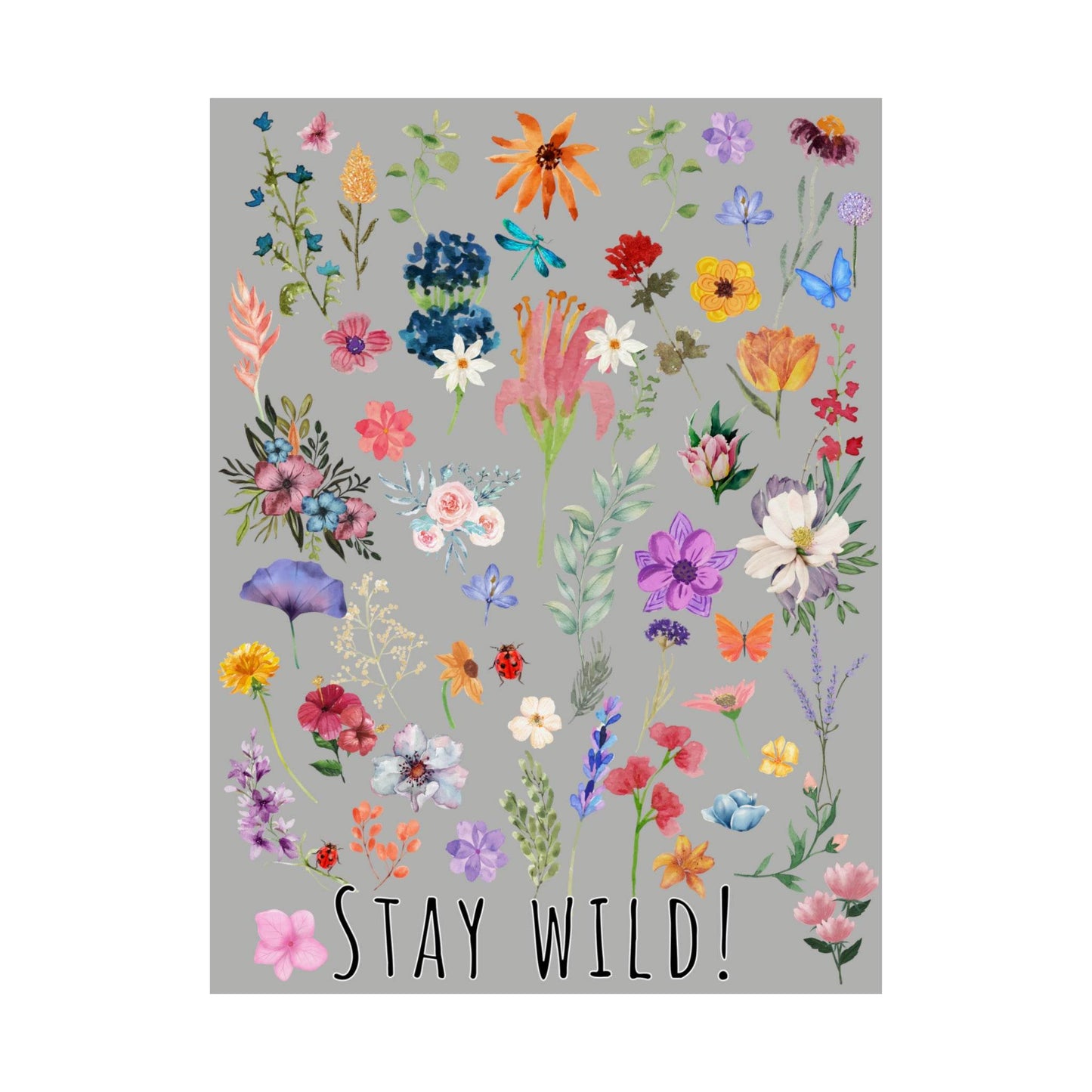 Watercolor Wildflowers Wall Art - Giftsmojo