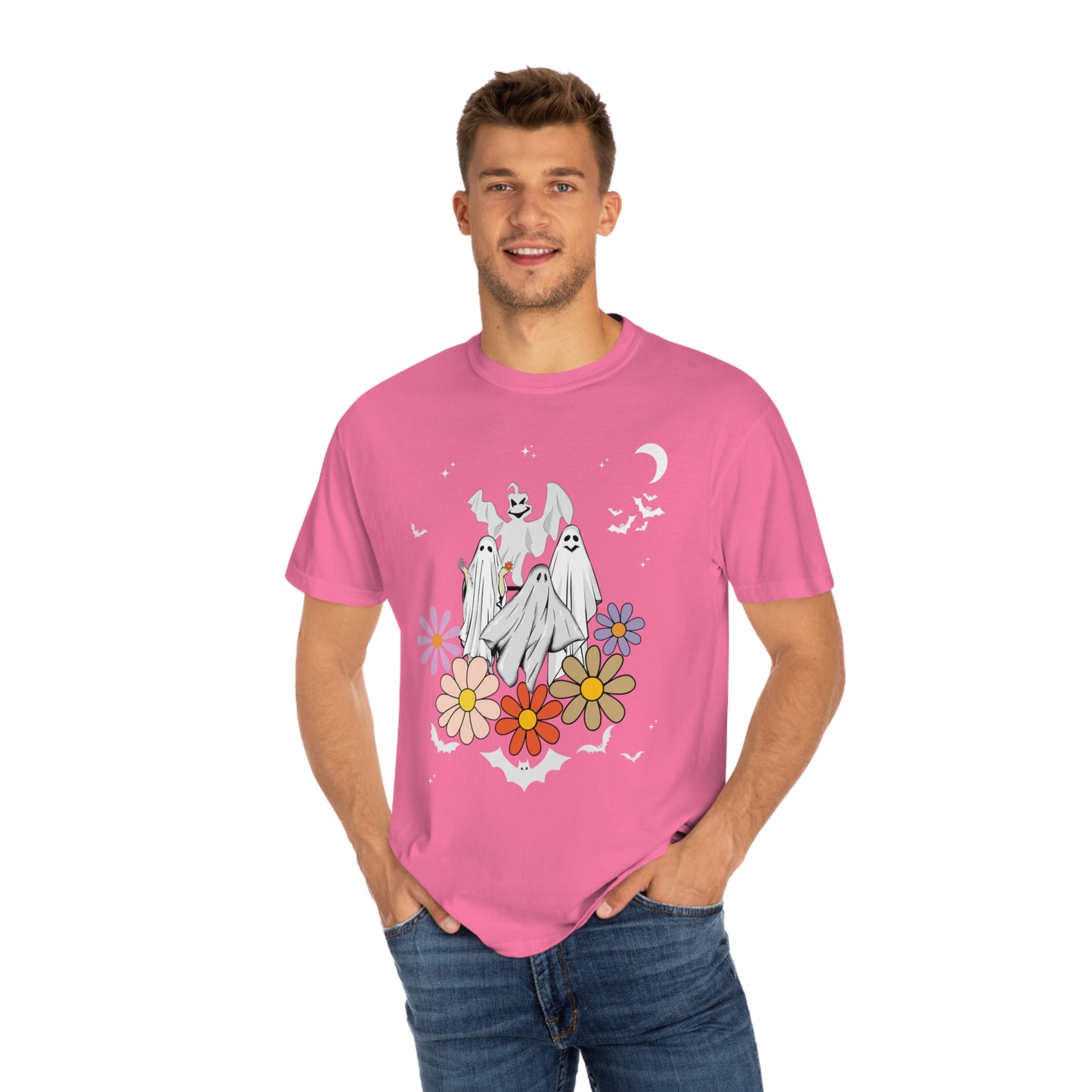 Retro Halloween t-shirt, Vintage Floral Ghost Shirt Halloween Shirt