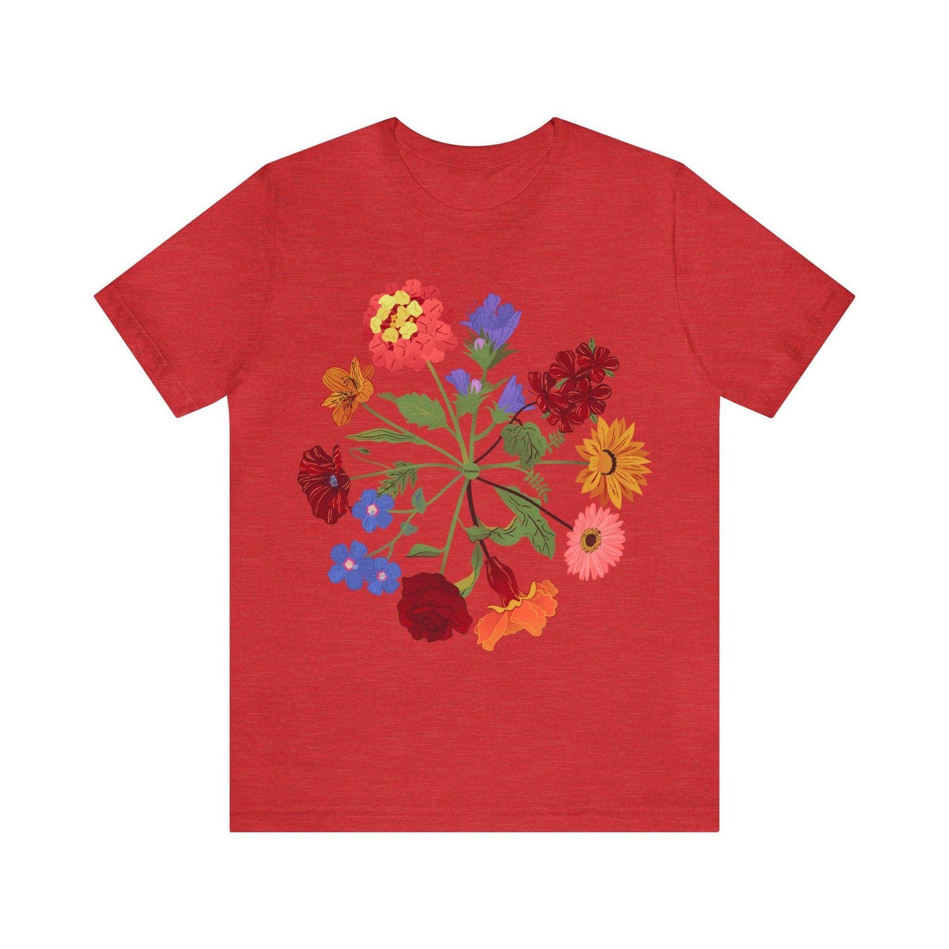 Wildflower Tshirt, Flower Shirt, Types of Flowers Shirt, Floral Tshirt, Gift for Women, Ladies Shirts Best Friend Gift, Plant Mom Nature Tee - Giftsmojo