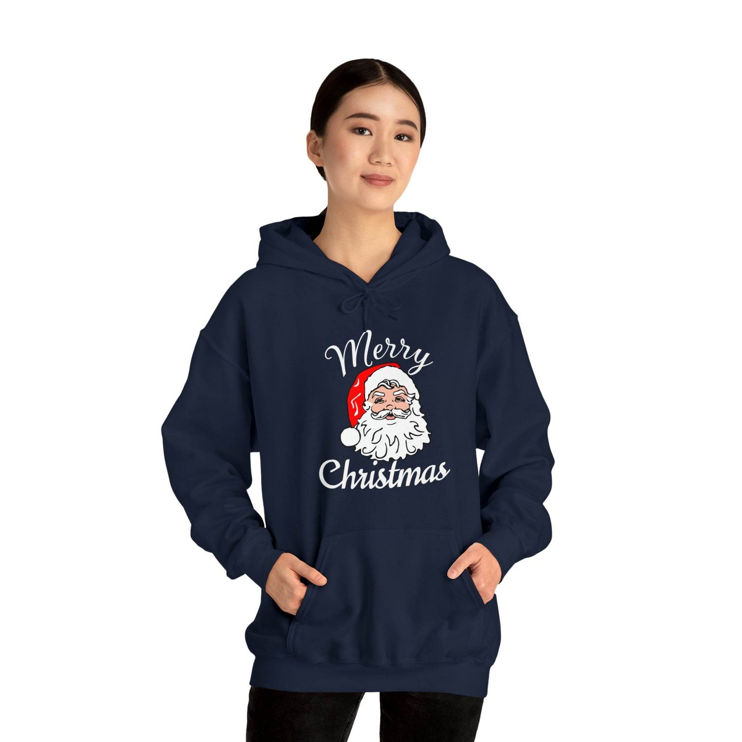 Santa Hoodie, Merry Christmas Hooded Sweatshirt, Christmas Shirt, Christmas Gift - Giftsmojo