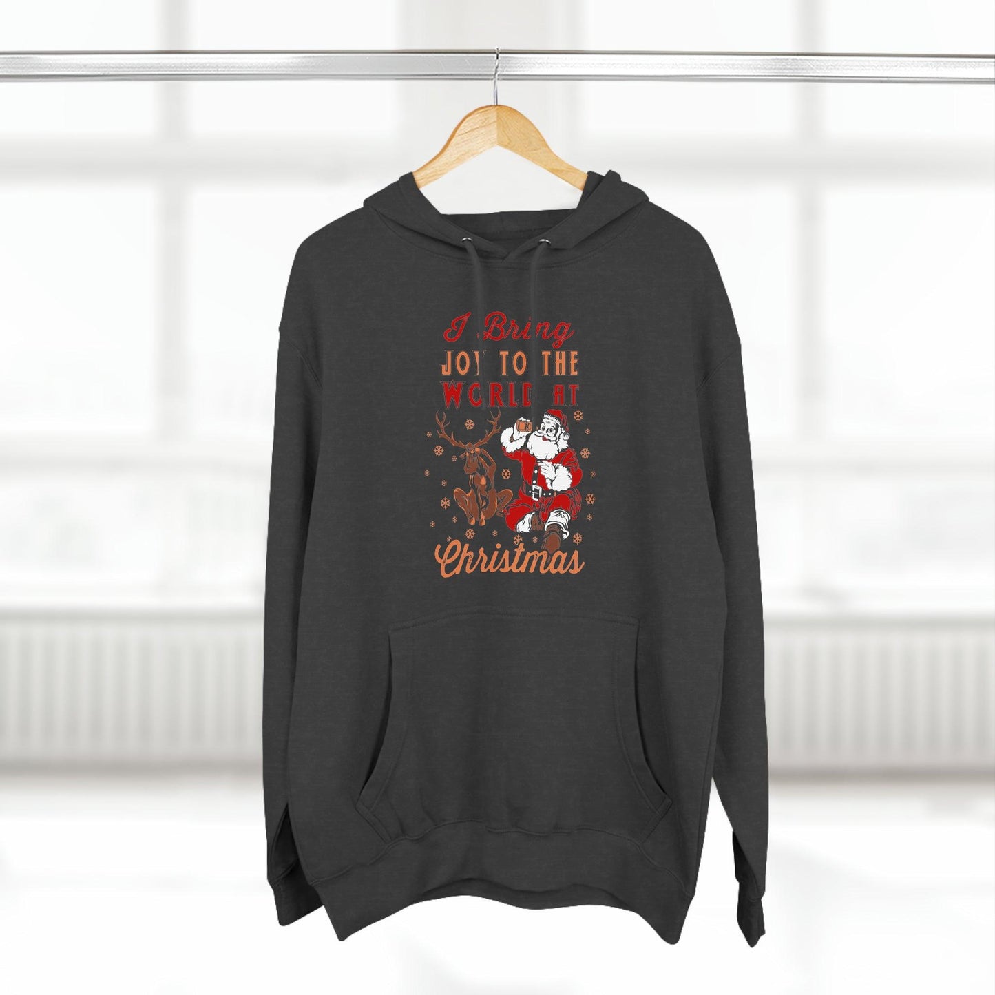 I bring Joy to the World at Christmas Unisex Premium Pullover Hoodie - Giftsmojo
