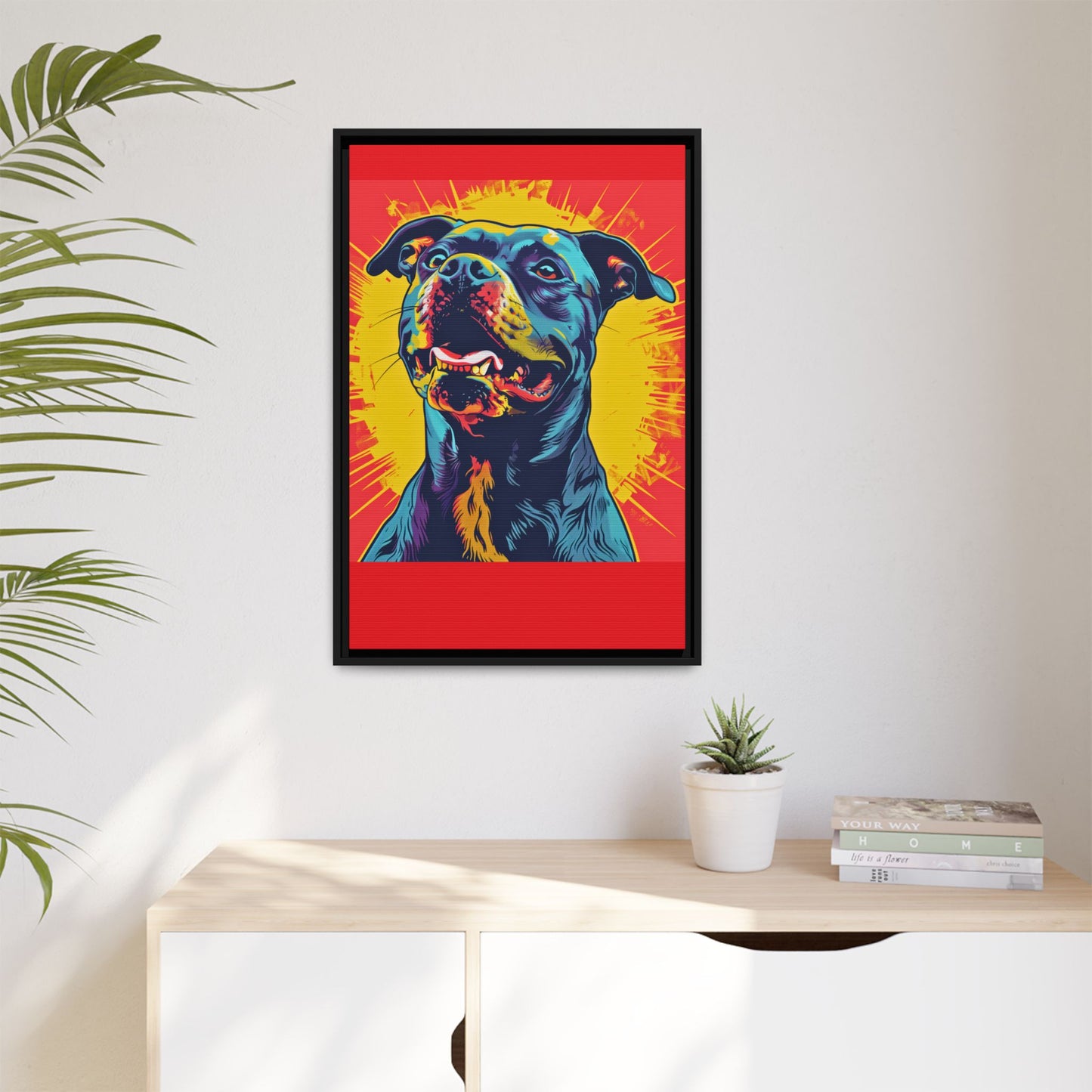 Dog Wall Art Framed Canvas Wall Art Print