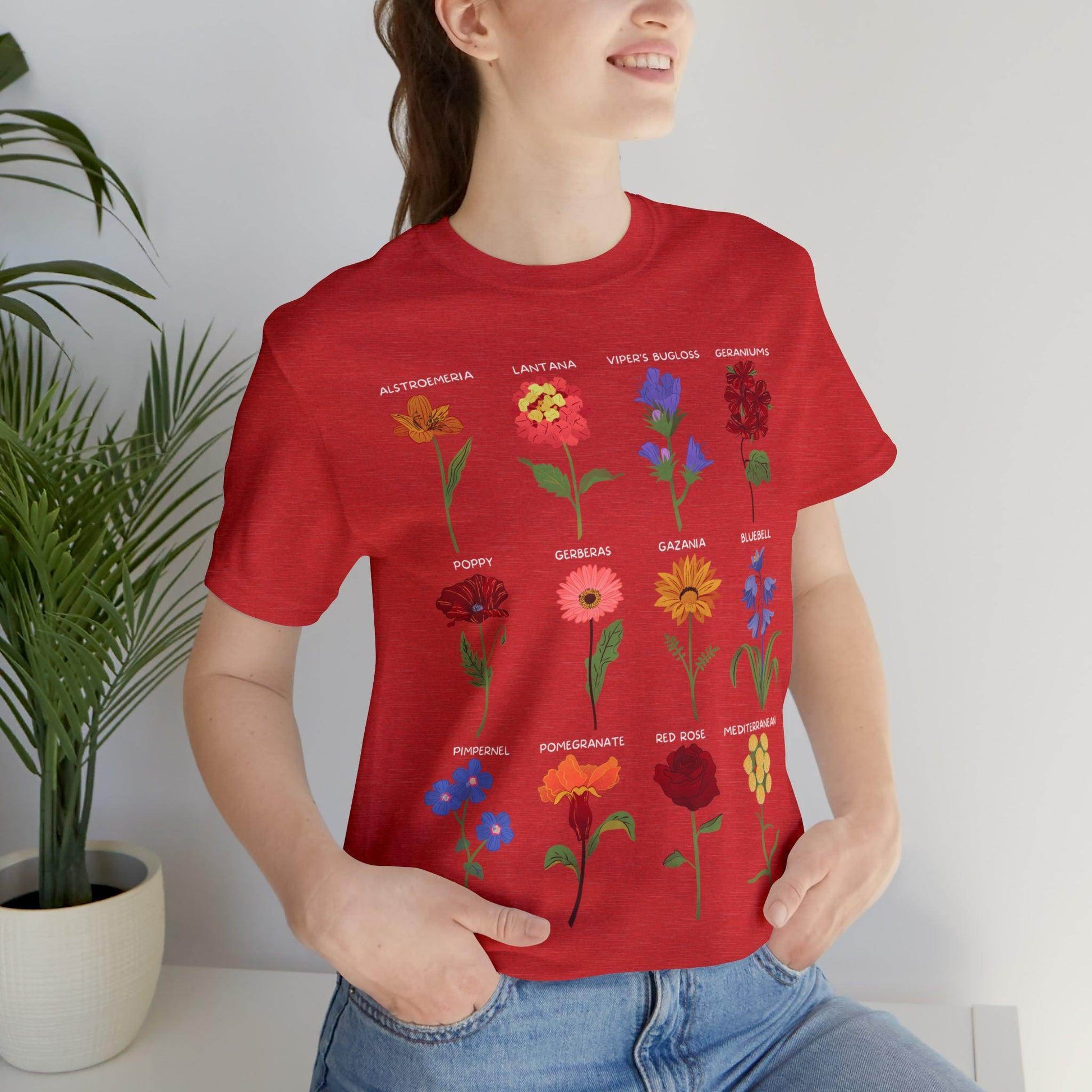 Wildflower Tshirt, Flower Shirt, Types of Flowers Shirt, Floral Tshirt, Gift for Women, Ladies Shirts Best Friend Gift, Plant Mom Nature Tee - Giftsmojo