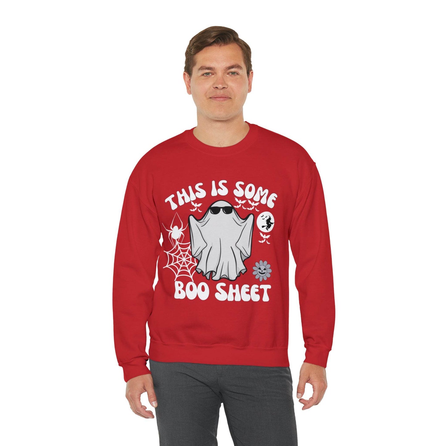 This Is Some Boo Sheet Ghost Sweatshirt Cute Ghost Sweatshirt Boo Ghost Sweatshirt Gift Shirt Funny Halloween Shirt Spooky Season Shirt - Giftsmojo