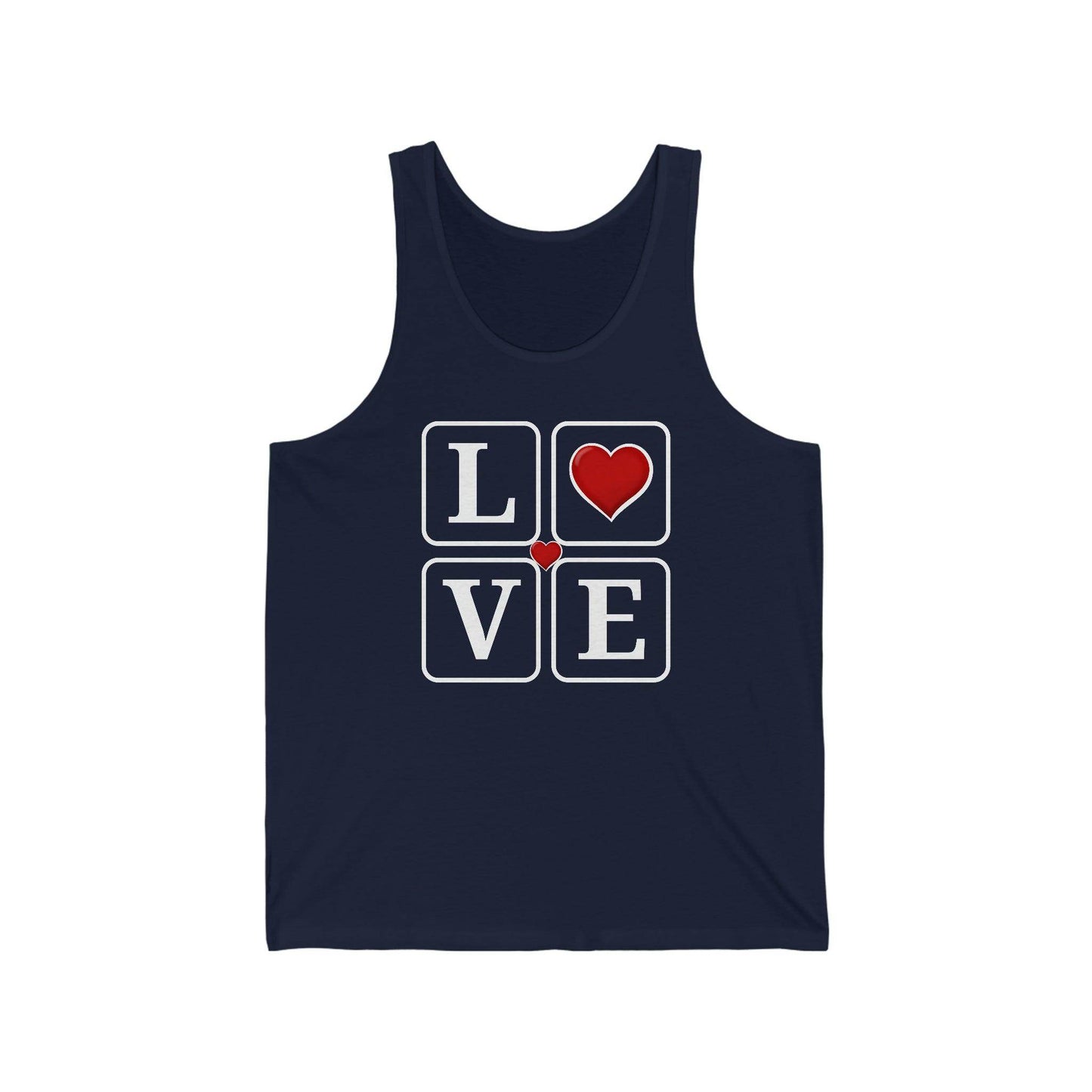 Love square Hearts Tank Top - Giftsmojo