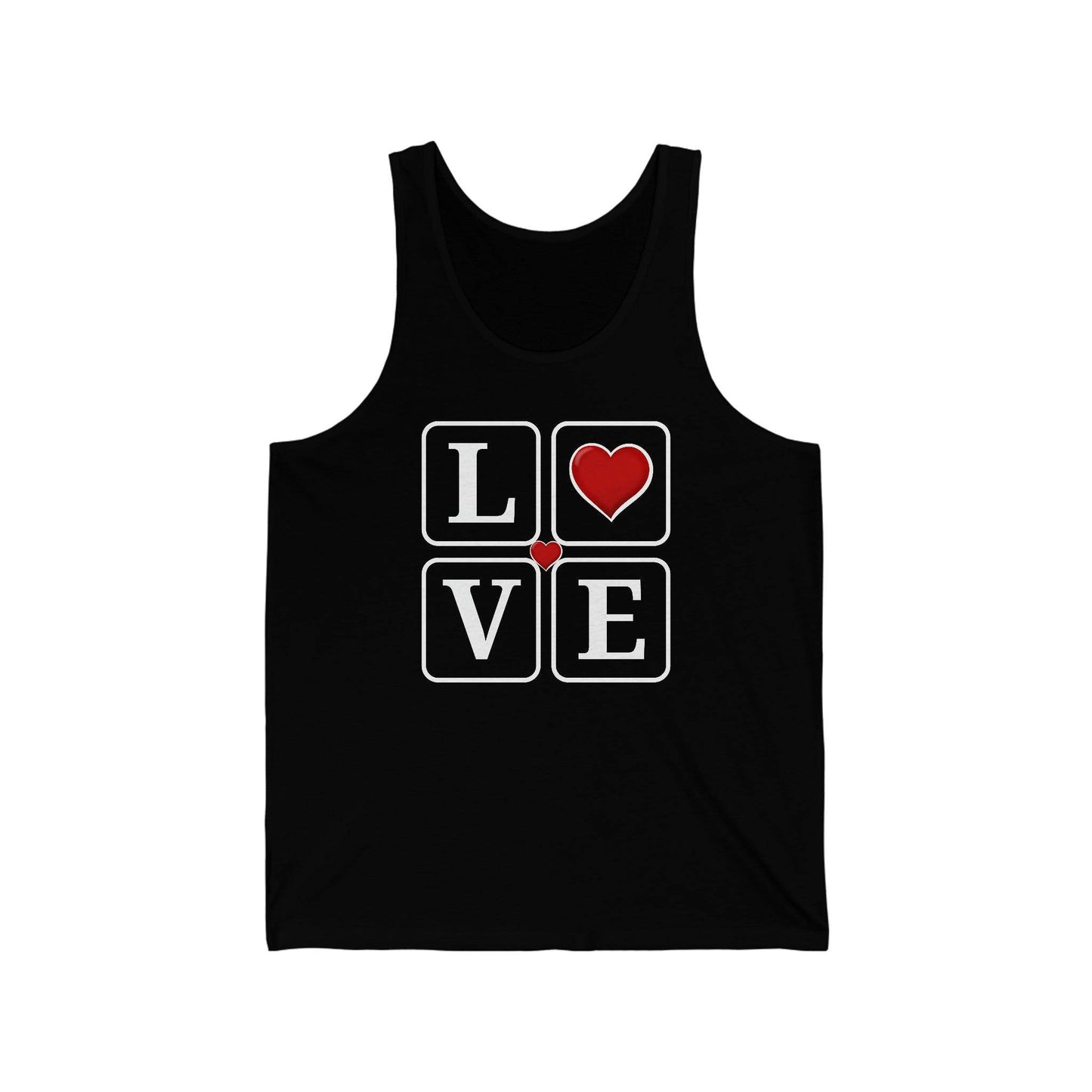 Love square Hearts Tank Top - Giftsmojo