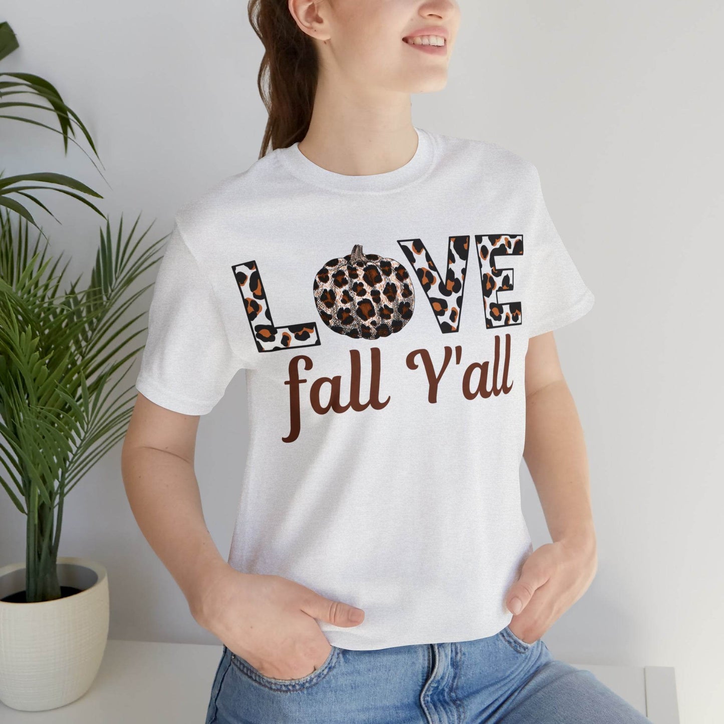 Leopard Print Love Fall Y'all Love Fall shirt Fall lover gift - Giftsmojo