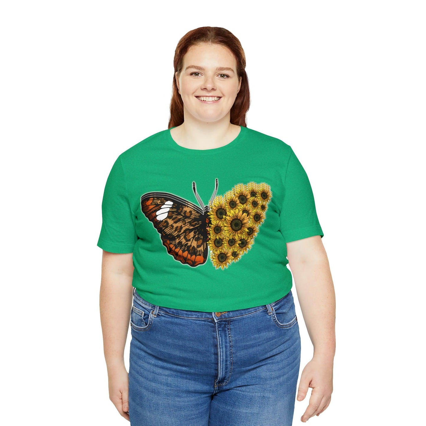 Butterfly Shirt, Sunflower Shirt, Insect Shirt Nature love T shirtFloral Tee Shirt, Flower Shirt, Garden Shirt, Womens Fall Summer shirt - Giftsmojo